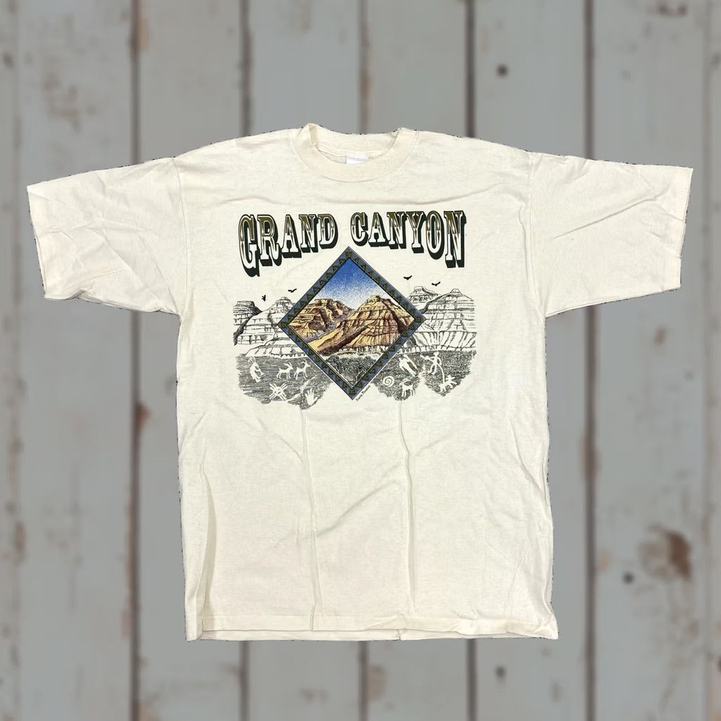 Vintage VINTAGE Grand Canyon National Park Graphic T-Shirt Tourist Souvenir Tee Large Size US L / EU 52-54 / 3 - 1 Thumbnail
