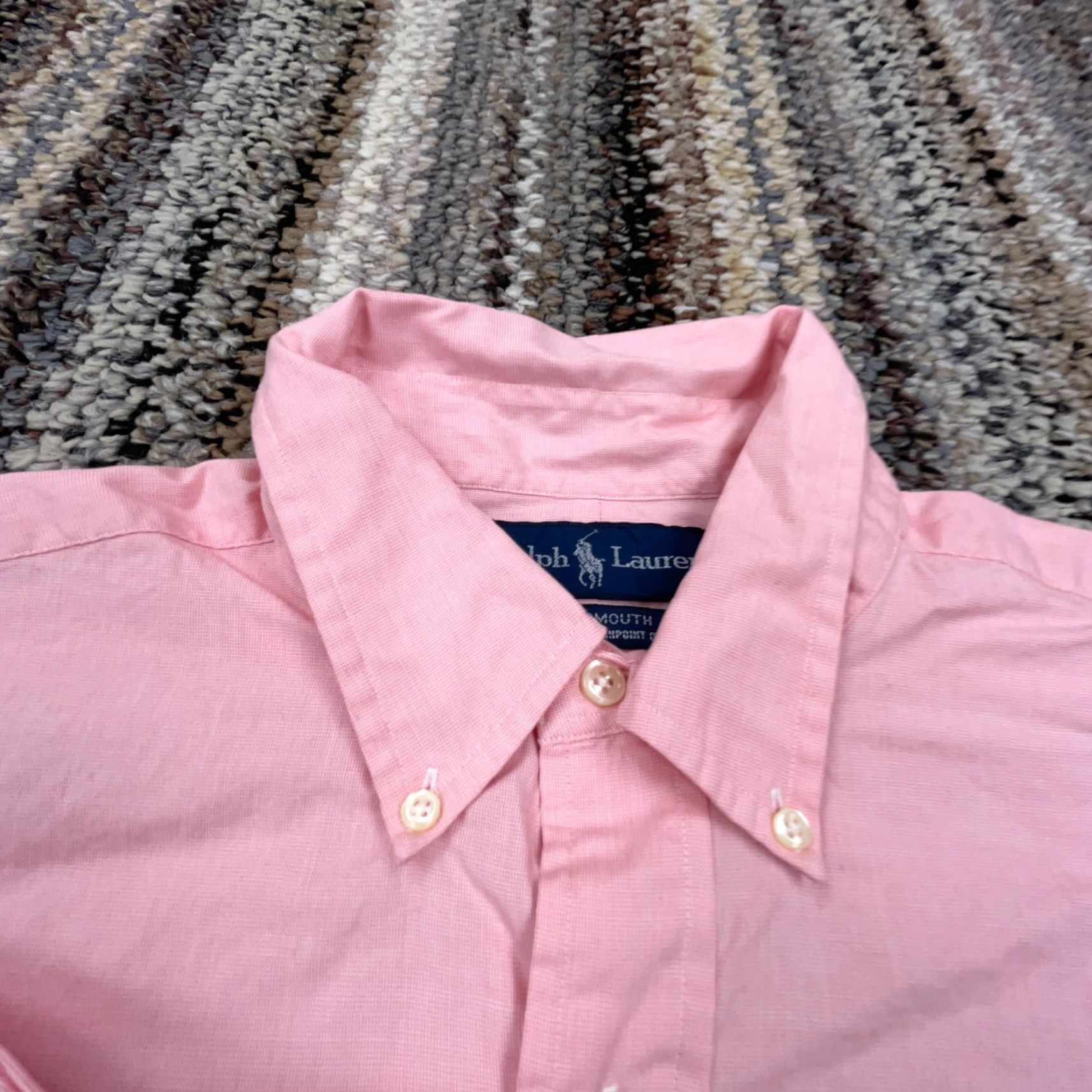 Ralph Lauren Ralph Lauren Shirt Men 16.5 34 Pink Button-Up Yarmouth Pinpoint Oxford Dress Top Size US XL / EU 56 / 4 - 7 Thumbnail