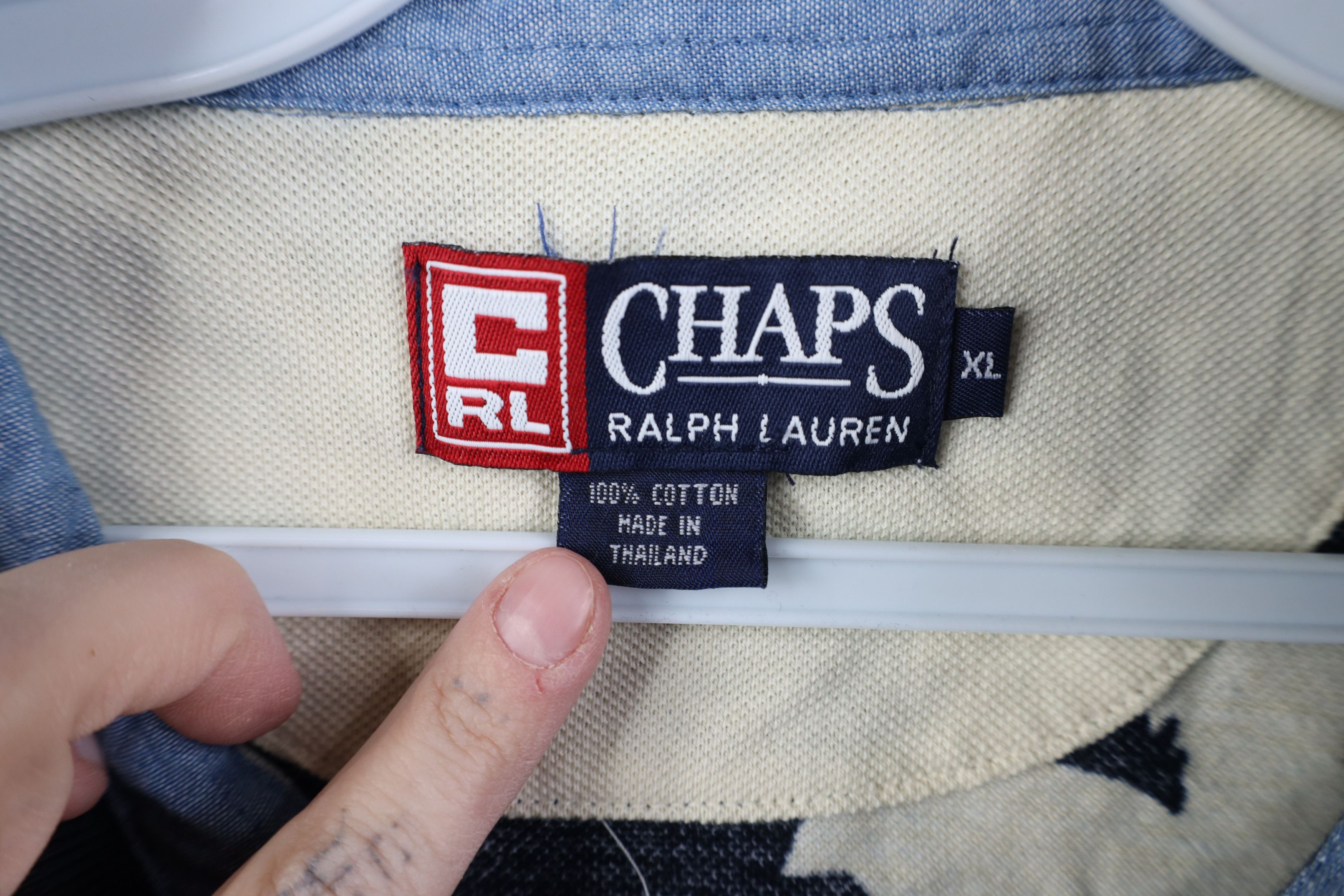 Ralph Lauren Vintage 90s Chaps Ralph Lauren Hawaiian Golf Polo Shirt Blue Size US XL / EU 56 / 4 - 6 Thumbnail