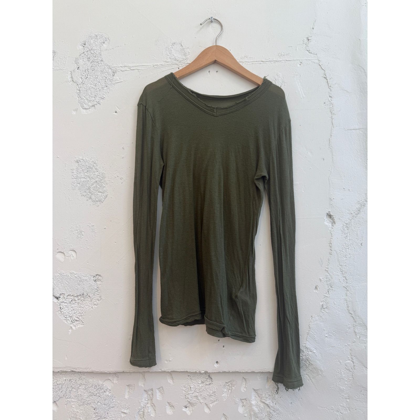 Yohji Yamamoto Vintage Yohji Yamamoto Distressed Long Sleeve Tee Size M / US 6-8 / IT 42-44 - 1 Thumbnail