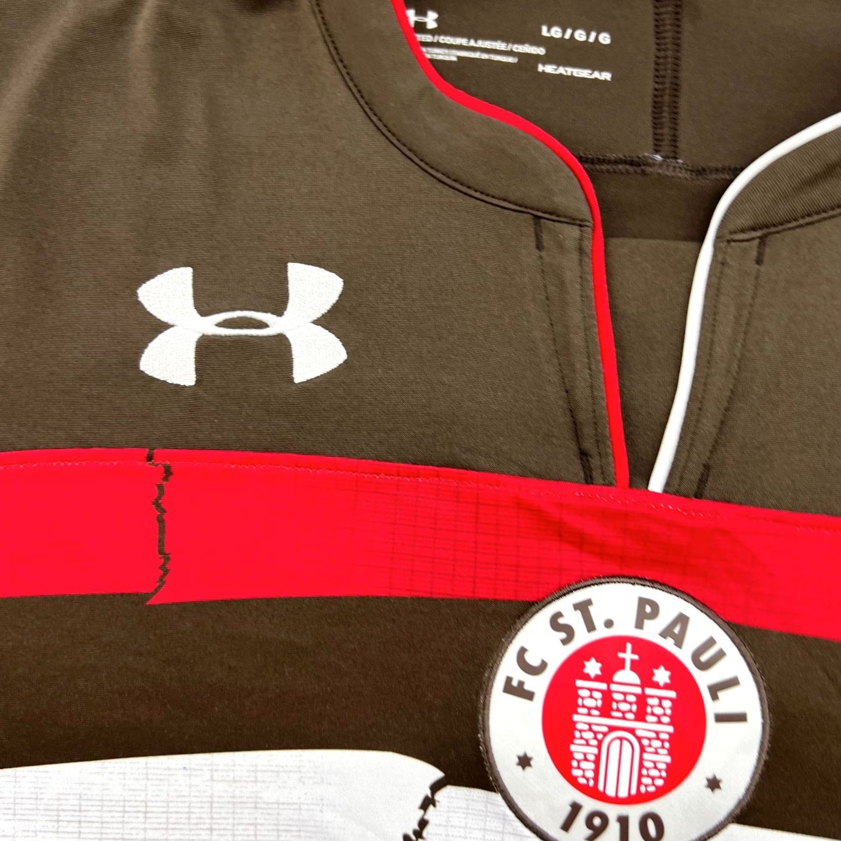 Under Armour ST Pauli 2018 2019 Alex Meier Home Football Jersey Mens Large Under Armour Shirt Soccer Jersey Athletic Quick Dry Moisture Wicking Brown Size US M / EU 48-50 / 2 - 6 Thumbnail