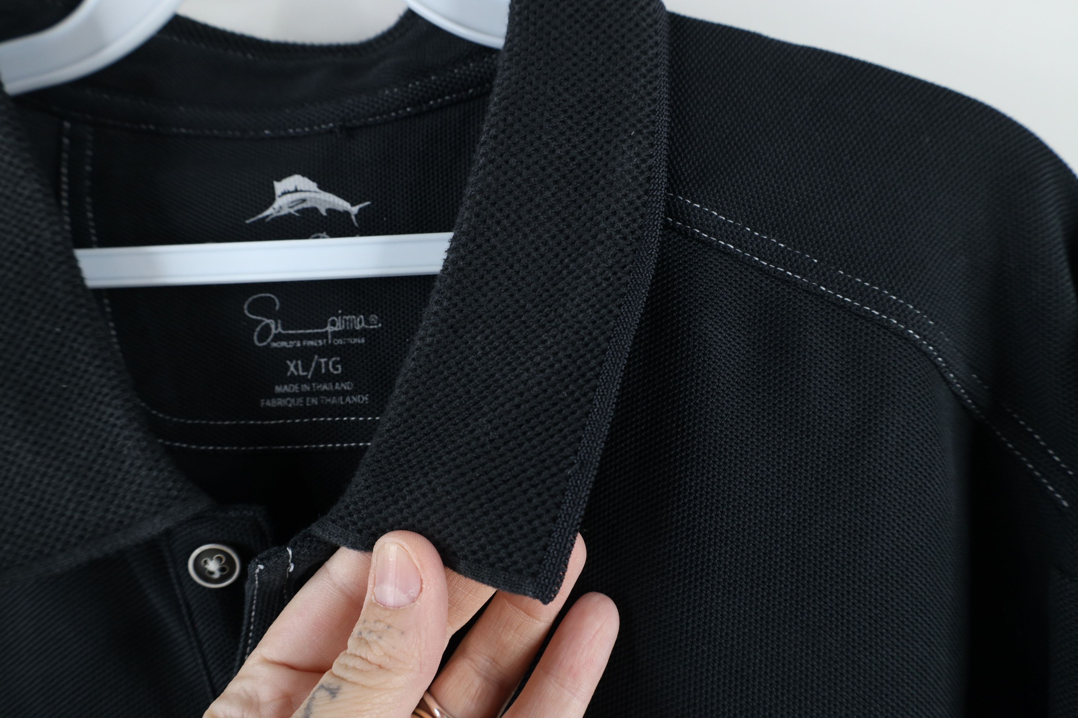 Tommy Bahama × Vintage Tommy Bahama Knit Long Sleeve Collared Polo Shirt Black Size US XL / EU 56 / 4 - 6 Thumbnail