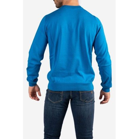 Moschino o1y0225 Logo Crewneck Sweatshirt in Blue Size US S / EU 44-46 / 1 - 3 Thumbnail