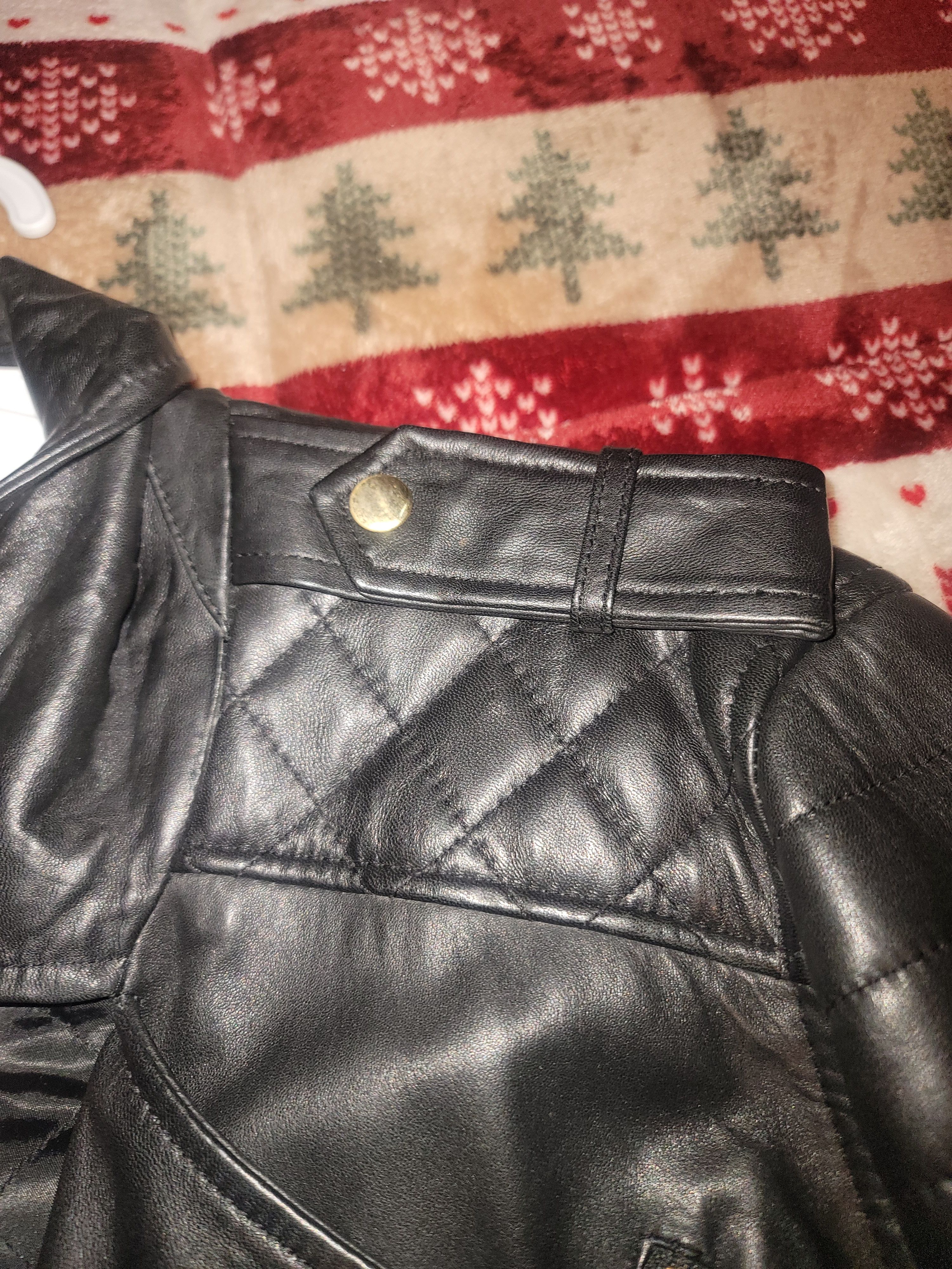 Leather lambskin(leather) biker jacket. Size US M / EU 48-50 / 2 - 8 Thumbnail