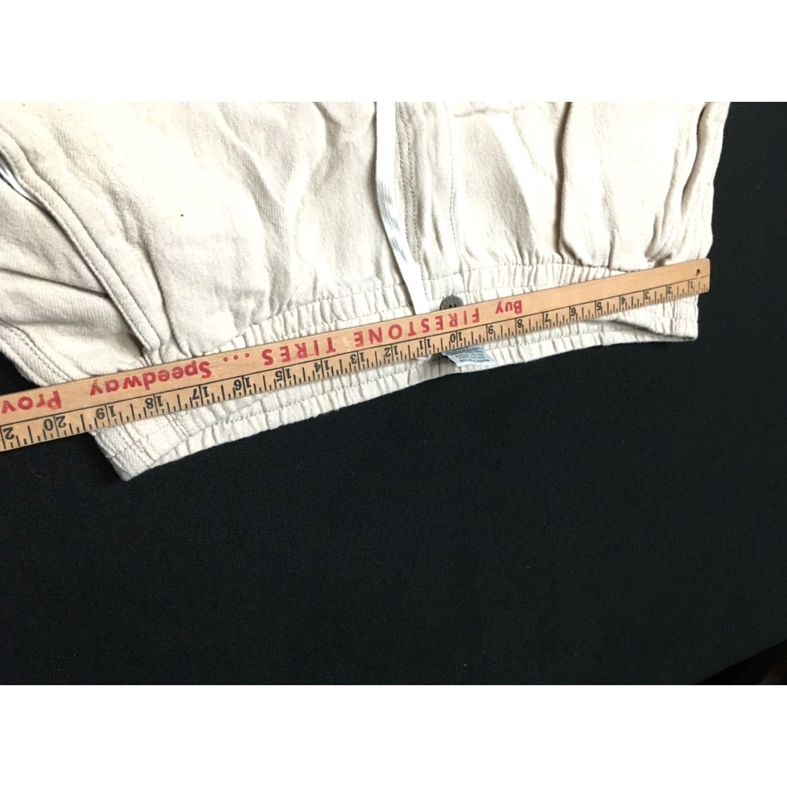 Vintage Scandia Woods Linen Beach Pants XL Beige Drawstring Button, Women, Loose Fit, Beach Style, Linen, Pants, XL, Beige, Women, Beach, Scandia Woods Size 40" / US 18 - 5 Thumbnail