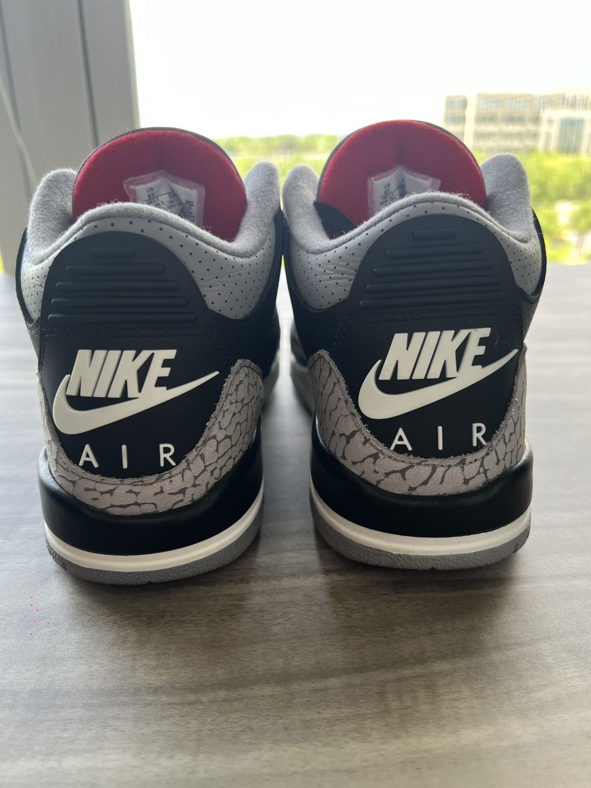 Jordan Brand Jordan 3 Retro OG Mid Black Cement Size 6Y/ 7.5 Women’s Size US 6 / EU 39 - 5 Thumbnail