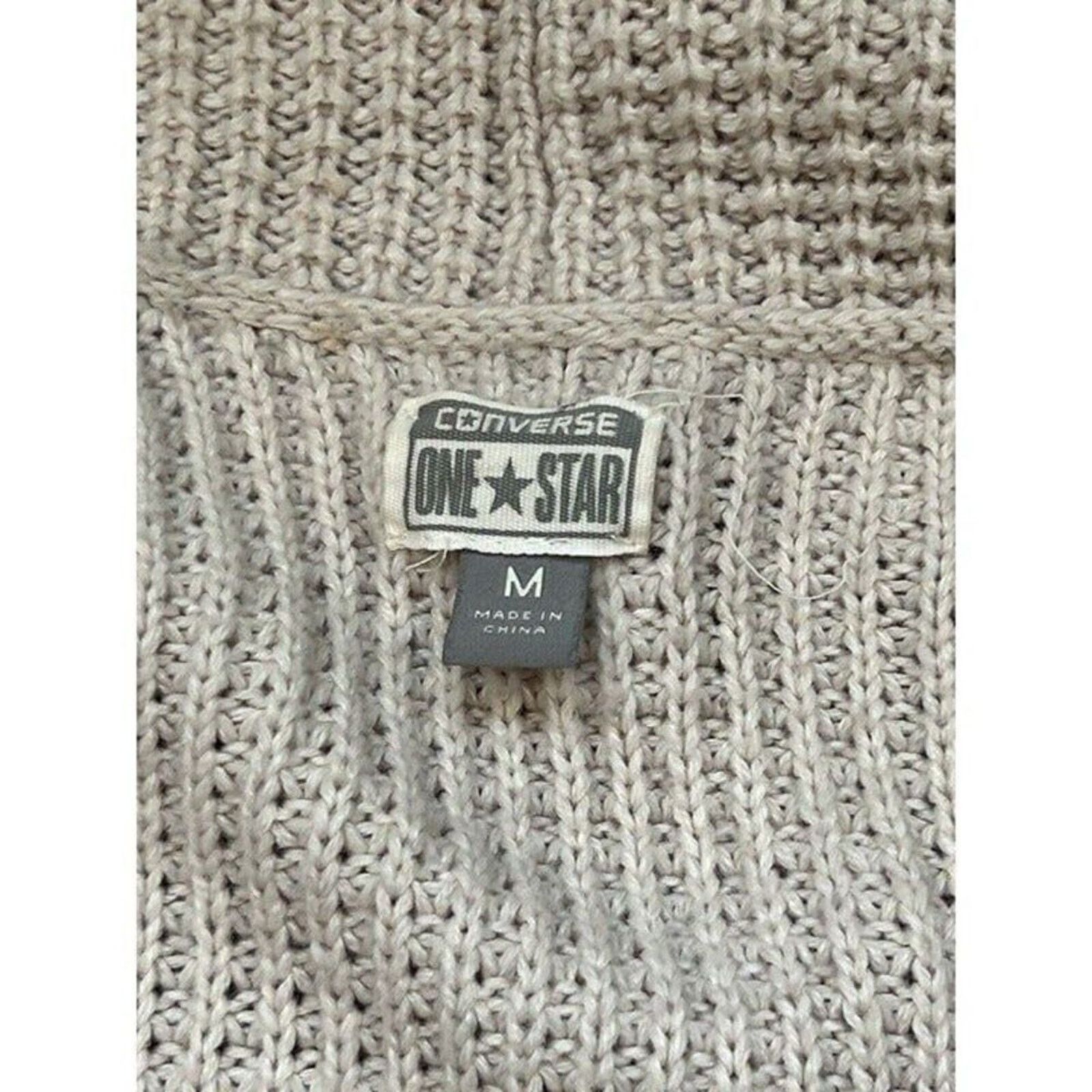 Converse Converse Knitted Sweater Throw Over Cardigan Beige Woman's M Size M / US 6-8 / IT 42-44 - 2 Thumbnail