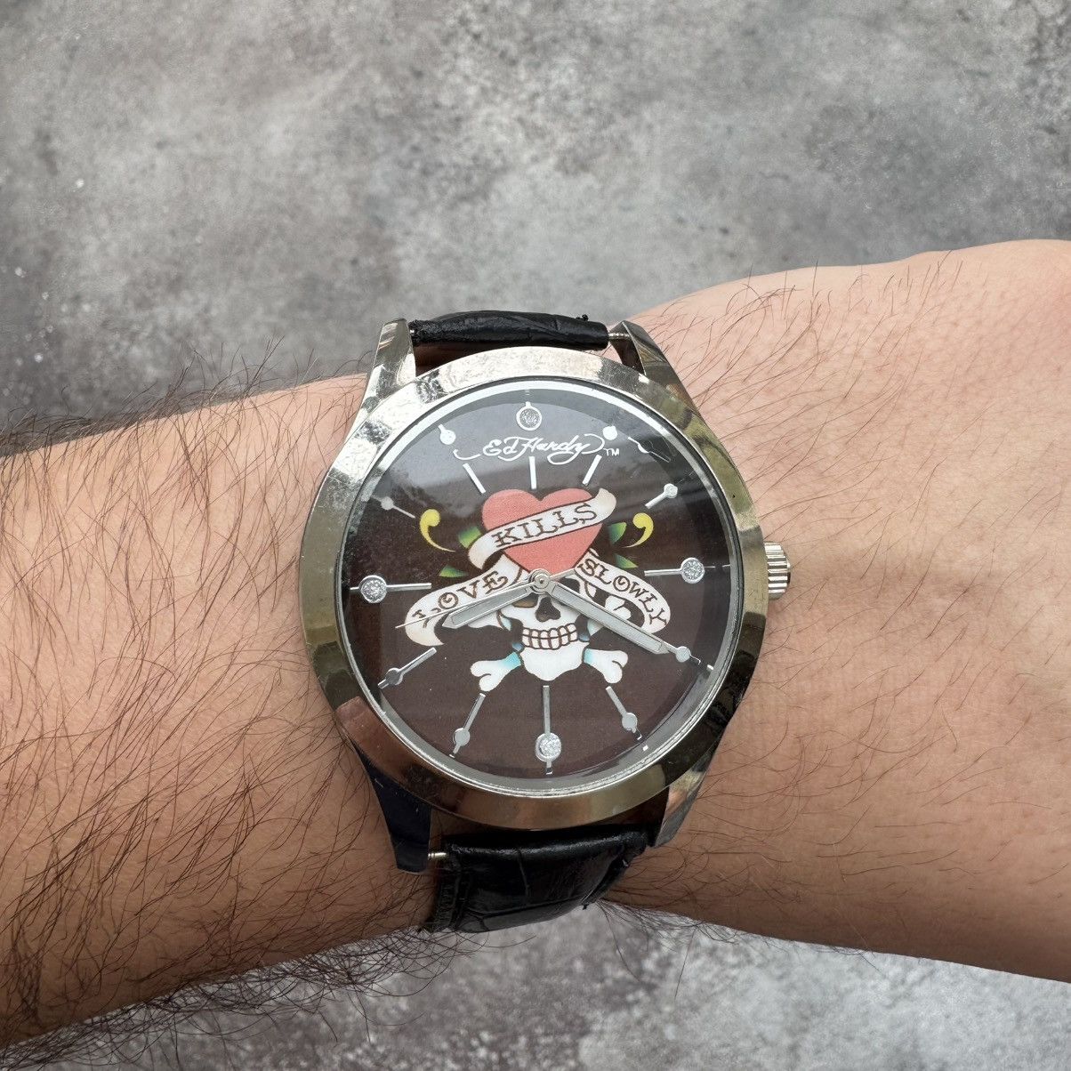 Ed Hardy Ed Hardy Vintage “Love Kills Slowly” Y2K Watches Size ONE SIZE - 2 Thumbnail
