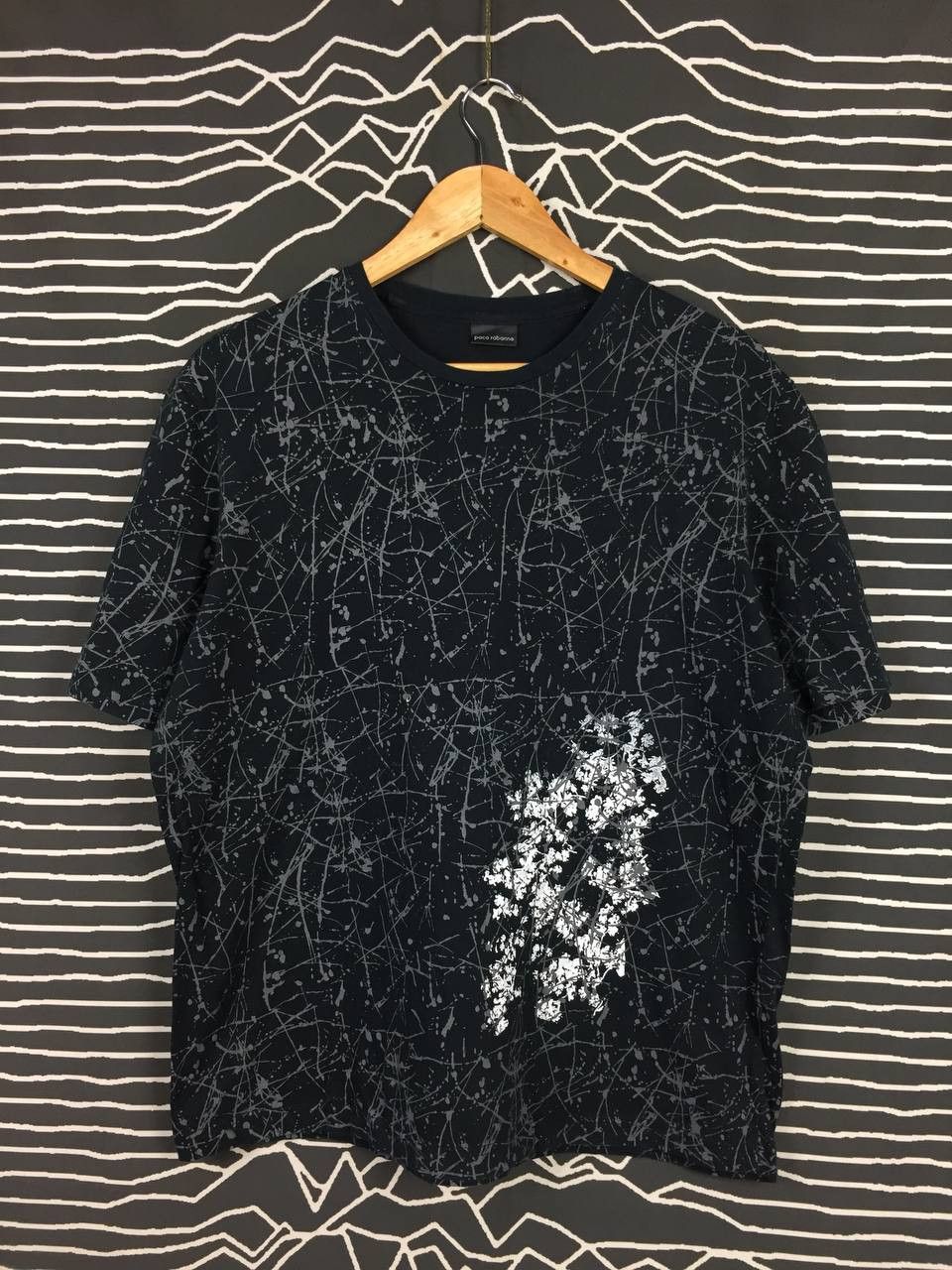 Designer Paco Rabanne Paris All Over Print Patterned Tee Size US L / EU 52-54 / 3 - 2 Thumbnail
