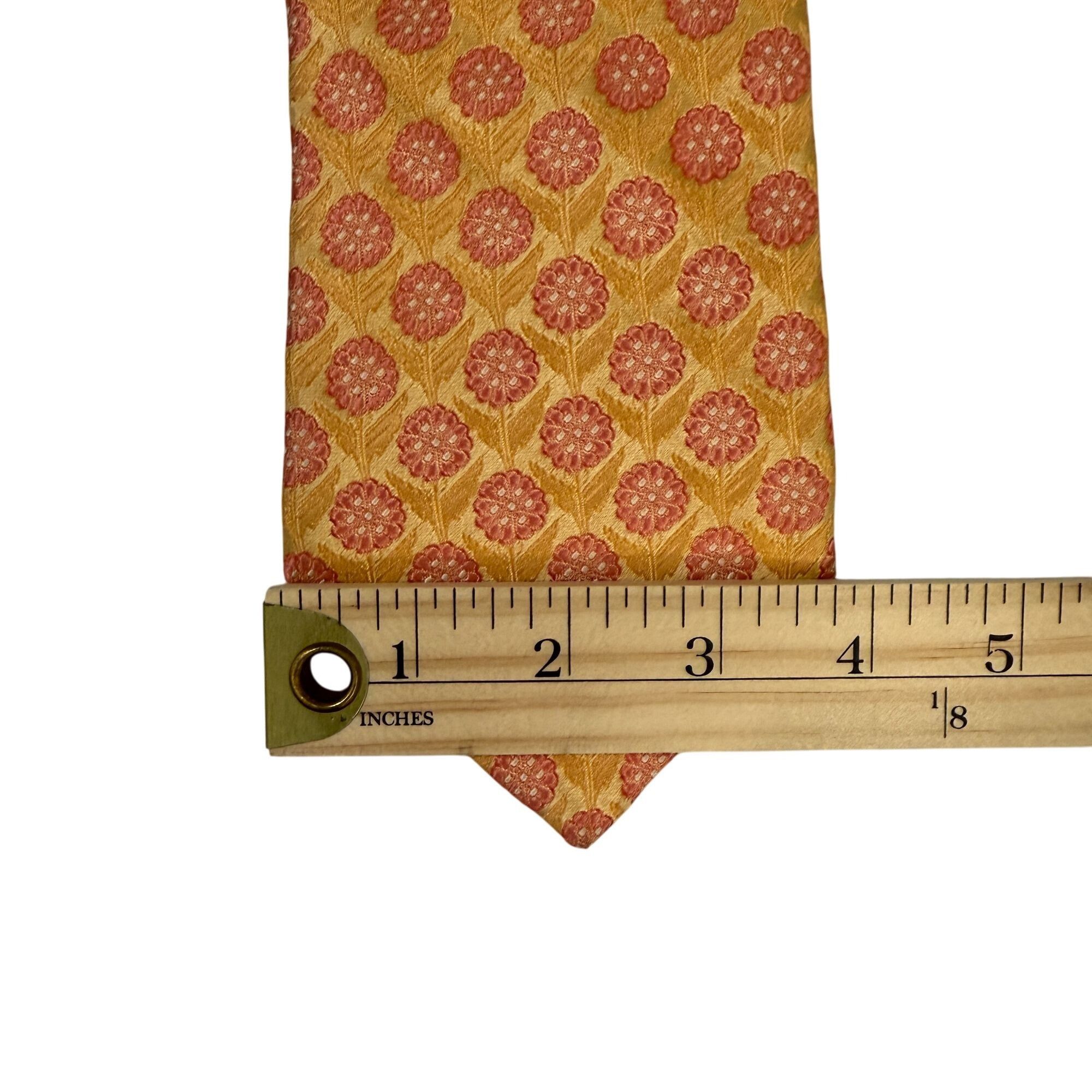 Ike Behar IKE Behar New York Silk Floral Pattern Necktie Hand-Tailored Size ONE SIZE - 5 Thumbnail