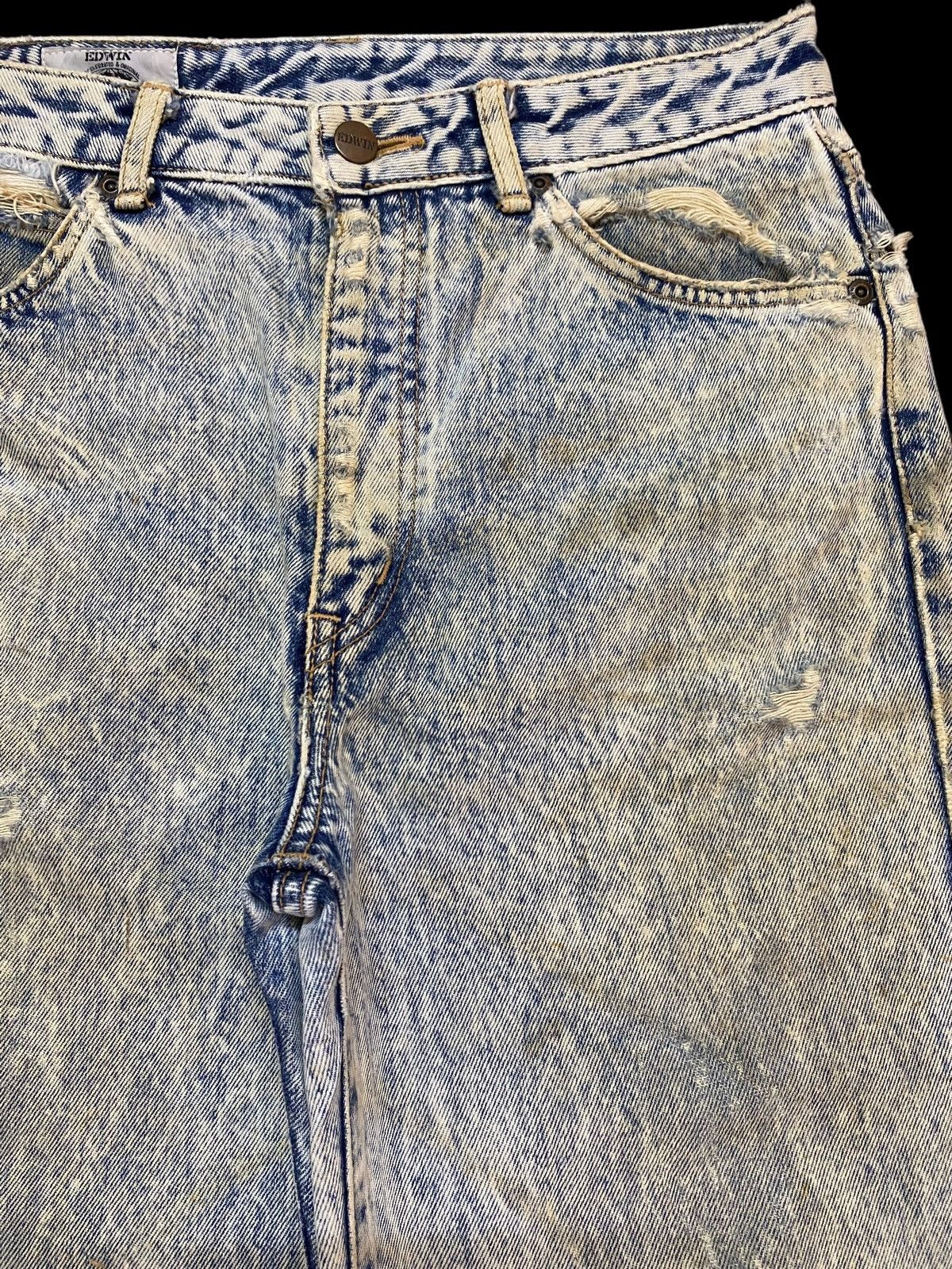 Edwin Vintage Edwin International Basic Acid Wash Distressed Jeans Size US 29 - 6 Thumbnail