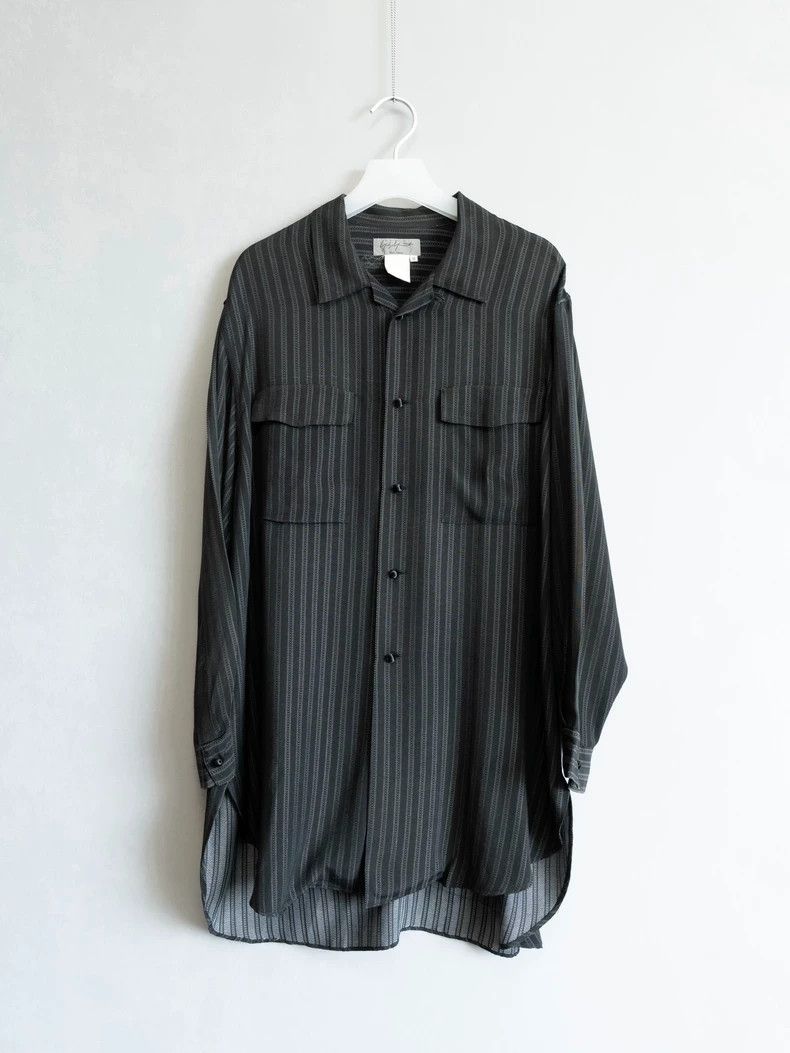 Yohji Yamamoto Yohji Yamamoto 91AW Cloth Buckle Stripe Shirt Size US M / EU 48-50 / 2 - 1 Thumbnail