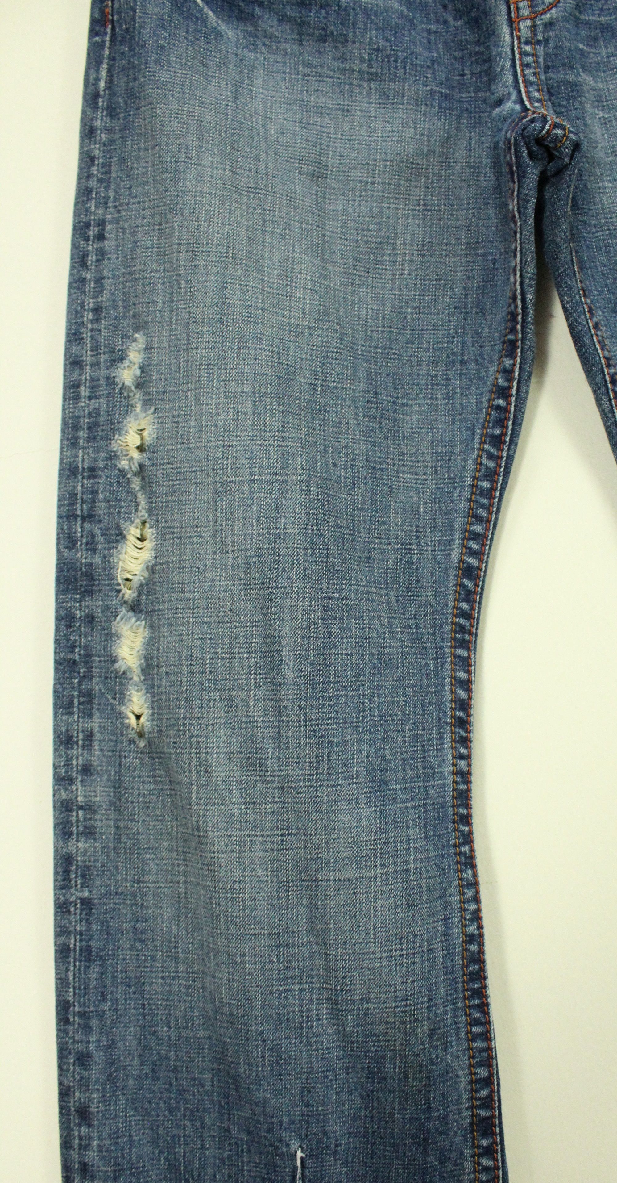 Japanese Brand Selvedge Distressed Style GENOESE Denim Size US 32 / EU 48 - 8 Thumbnail