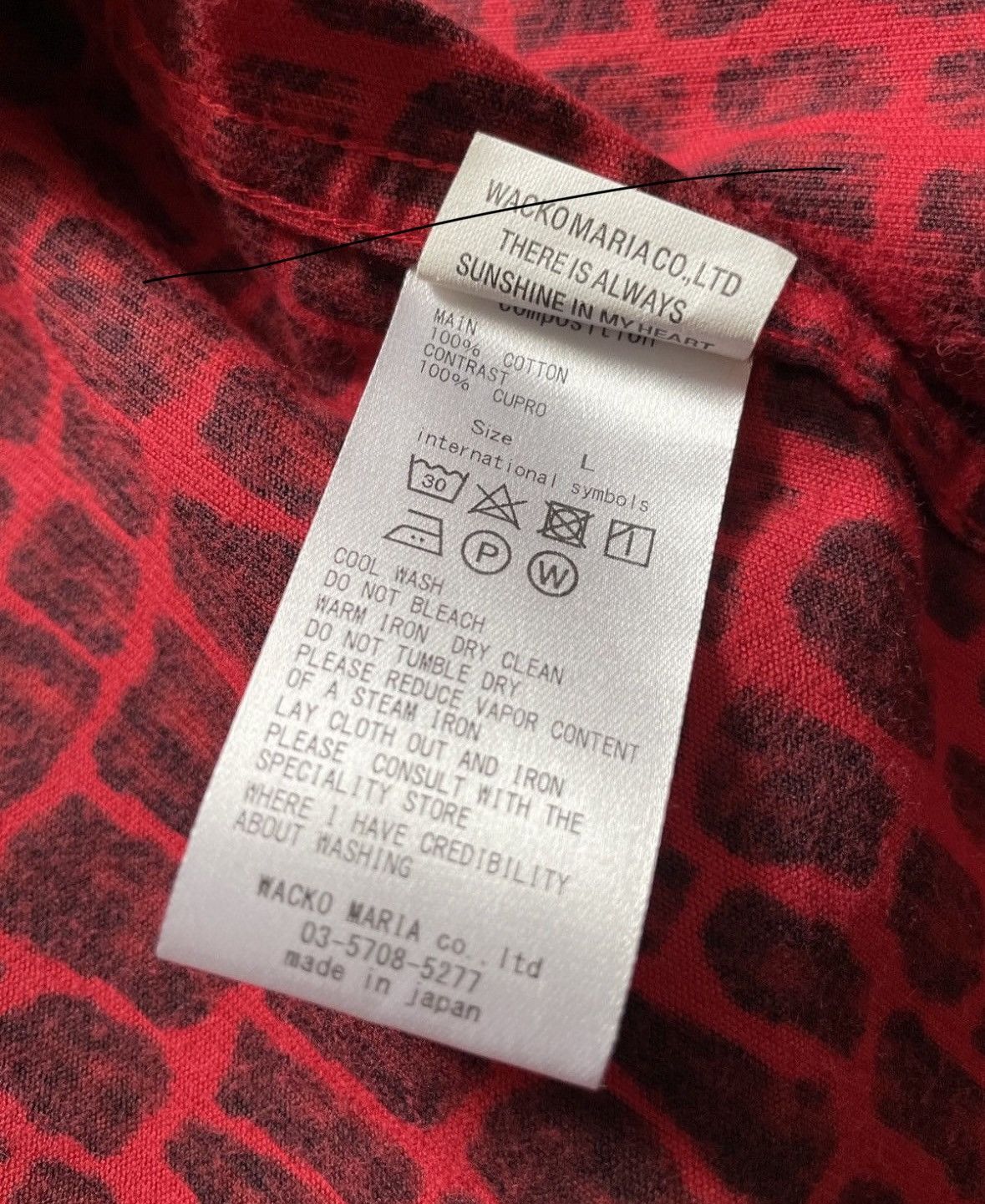 Wacko Maria Corduroy Shirt - Red Leopard Size US L / EU 52-54 / 3 - 5 Thumbnail