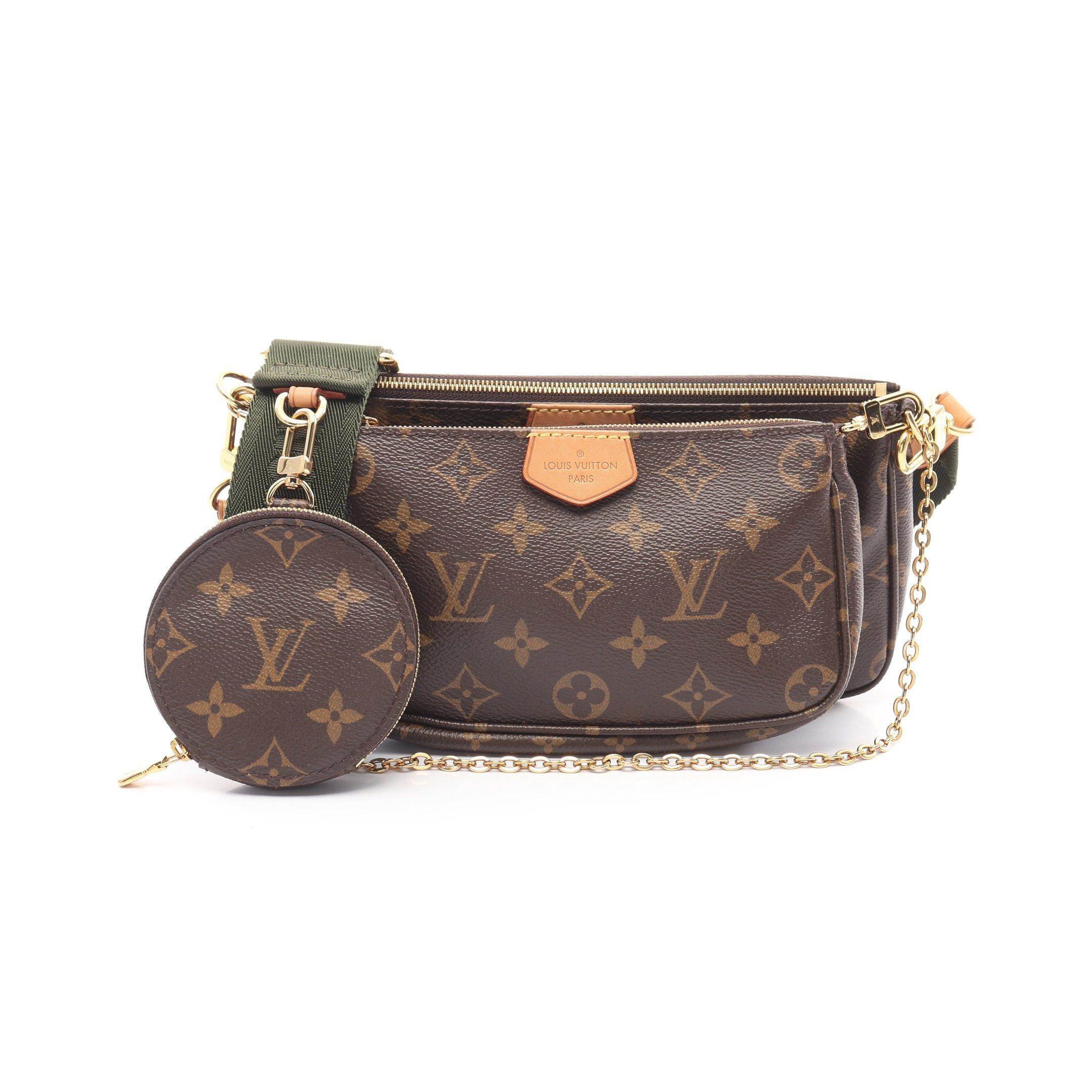 Louis Vuitton Louis Vuitton Multy Pochette Accessoires Monogram Khaki Shoulder Bag Brown Green Size ONE SIZE - 1 Thumbnail