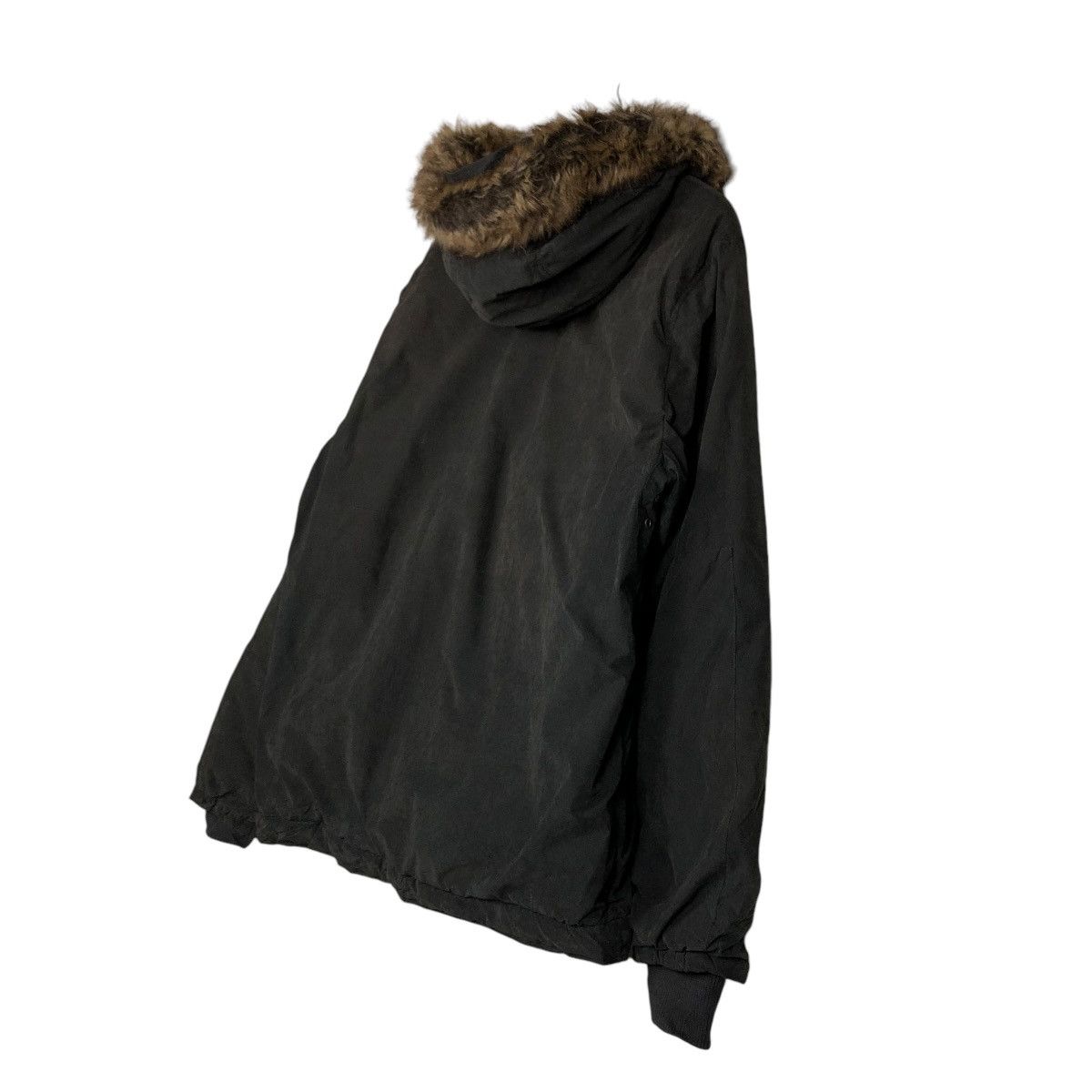 Japanese Brand 🔥VINTAGE BOMBER JACKET CHORE WORKER VOLCOM MINK FUR HOODIE Size US XL / EU 56 / 4 - 13 Thumbnail