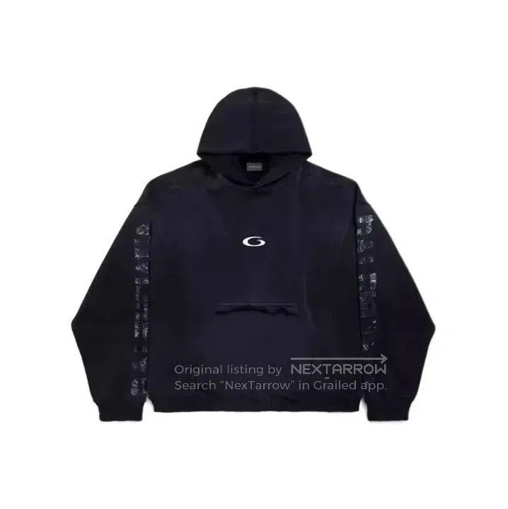 Balenciaga Balenciaga Men's Distressed Pocket Hoodie. Size US M / EU 48-50 / 2 - 1 Thumbnail