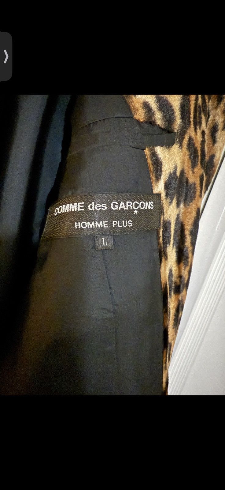 Comme des Garcons Homme Plus Comme des Garçons Mens Runway coat with Leopard lapel-Size L Size US L / EU 52-54 / 3 - 4 Thumbnail