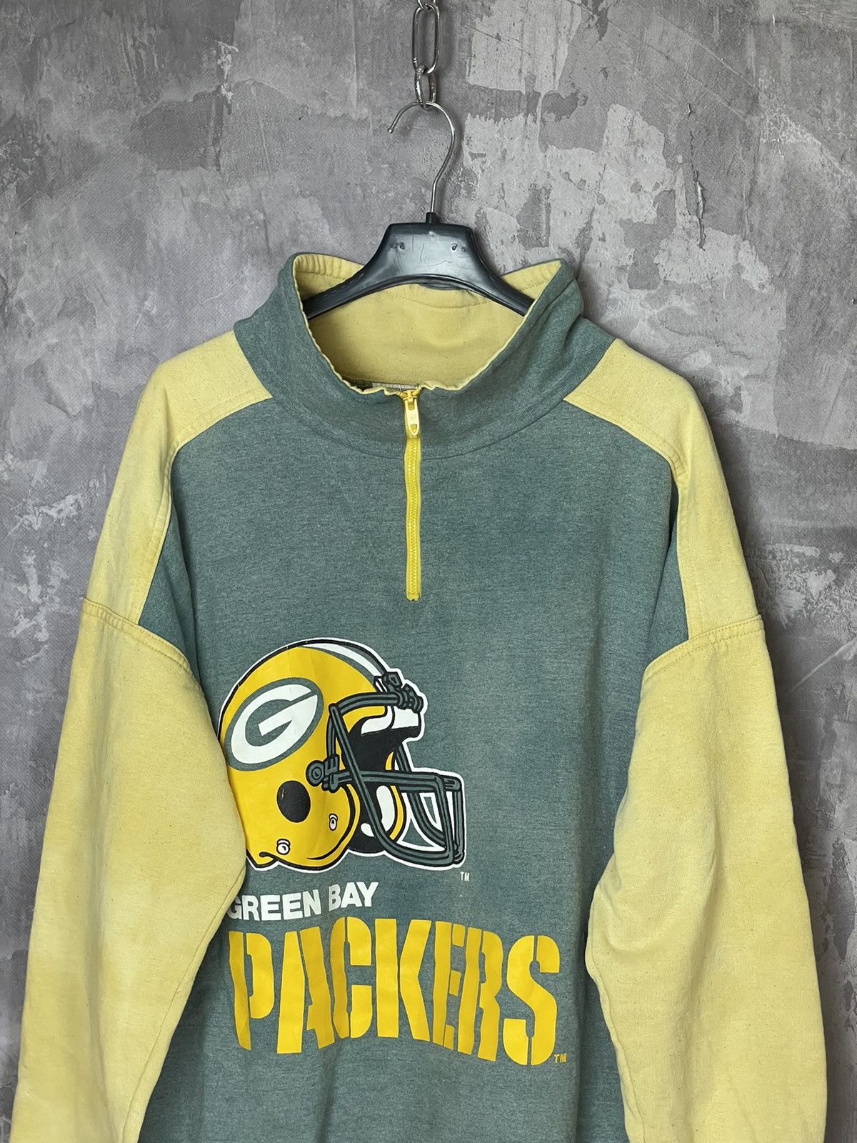 NFL × Vintage Vintage NFL Green Bay Packers Pullover Sweatshirt 1/3zip Size US XL / EU 56 / 4 - 2 Thumbnail