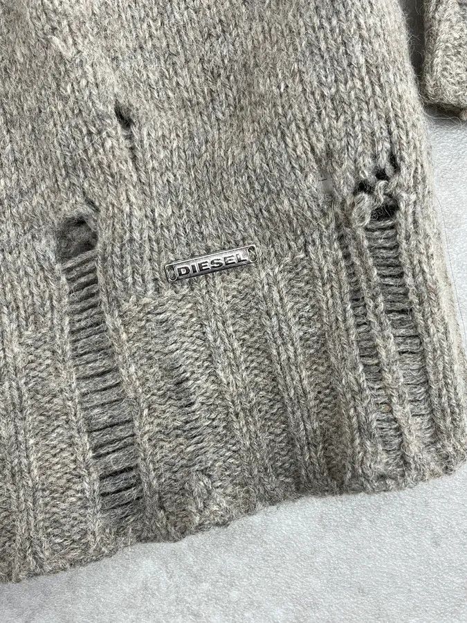 Diesel Diesel Destroyed Grey Sweater Size US S / EU 44-46 / 1 - 9 Thumbnail