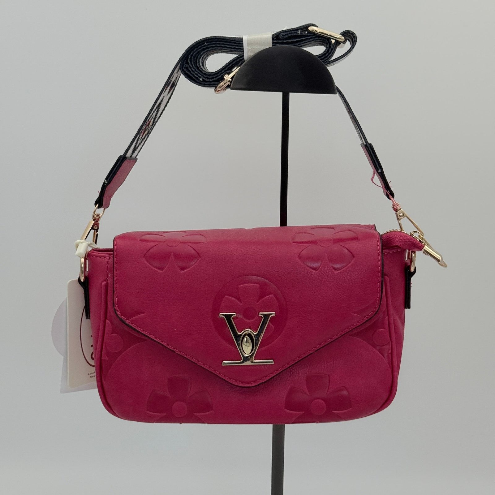 Other Risotto Fuchsia Floral Embossed Crossbody & Coin Purse Size ONE SIZE - 1 Thumbnail