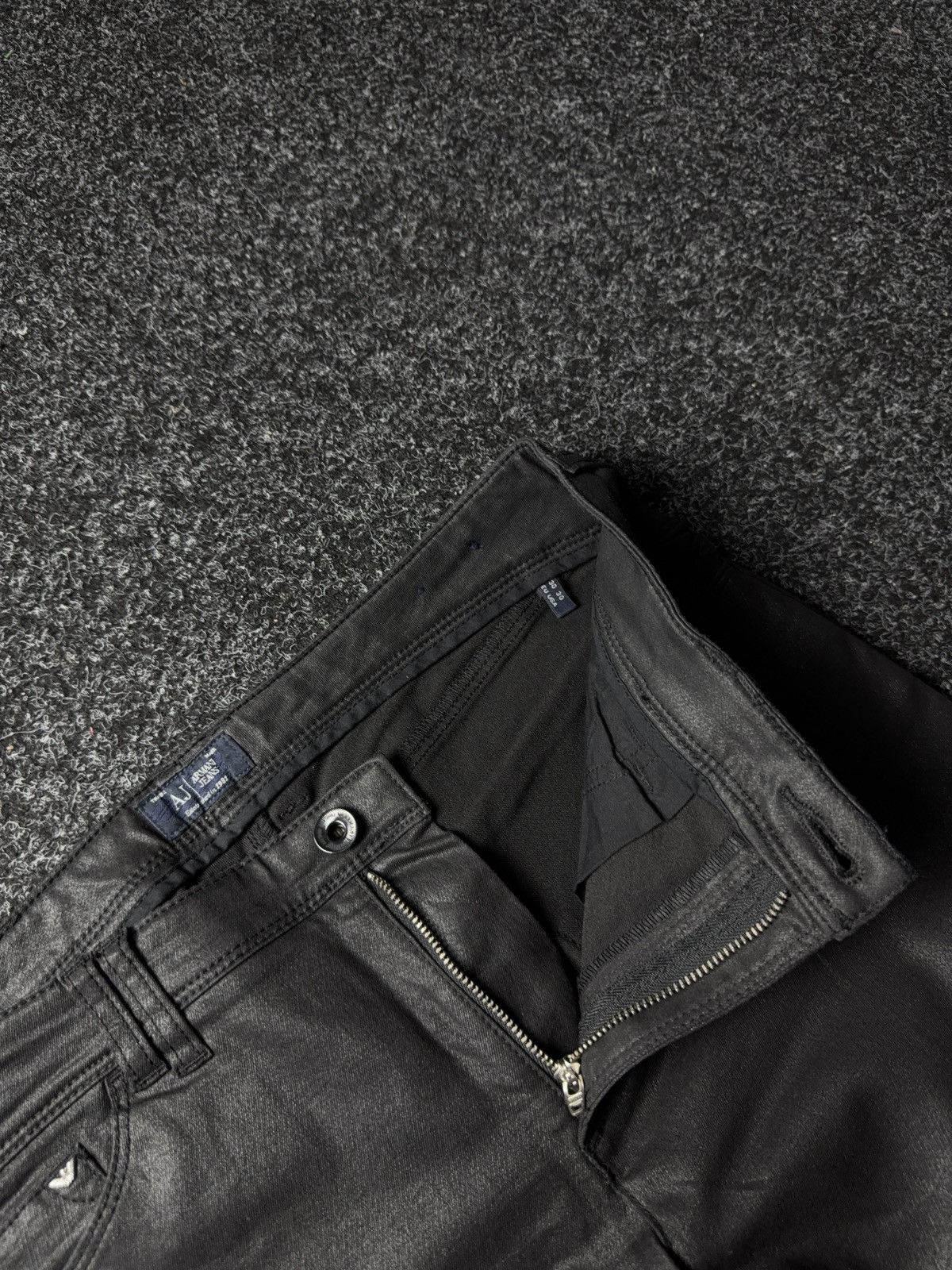 Armani Vintage 00s Luxury Designer Armani Jeans Tessuto skiny pants Size 30" / US 8 / IT 44 - 8 Thumbnail