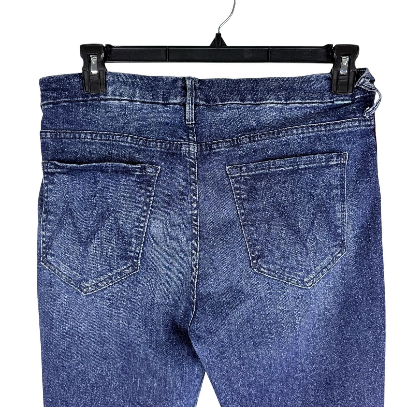 MOTHER Mother High Waisted Looker Jeans Here Kitty Glitter Racer Size 32" / US 10 / IT 46 - 6 Thumbnail