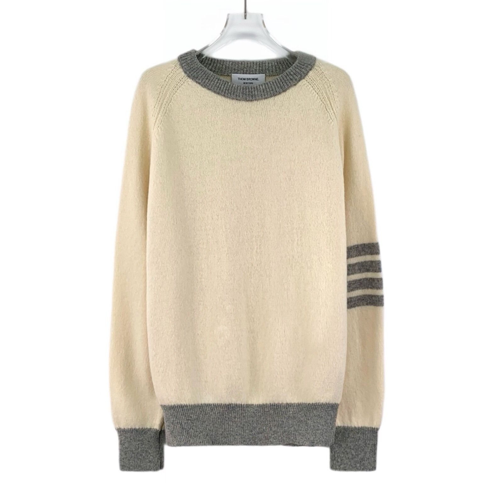 Thom Browne Thom Browne 4-Bar Wool Crewneck Sweater Size 2 Size US M / EU 48-50 / 2 - 1 Thumbnail