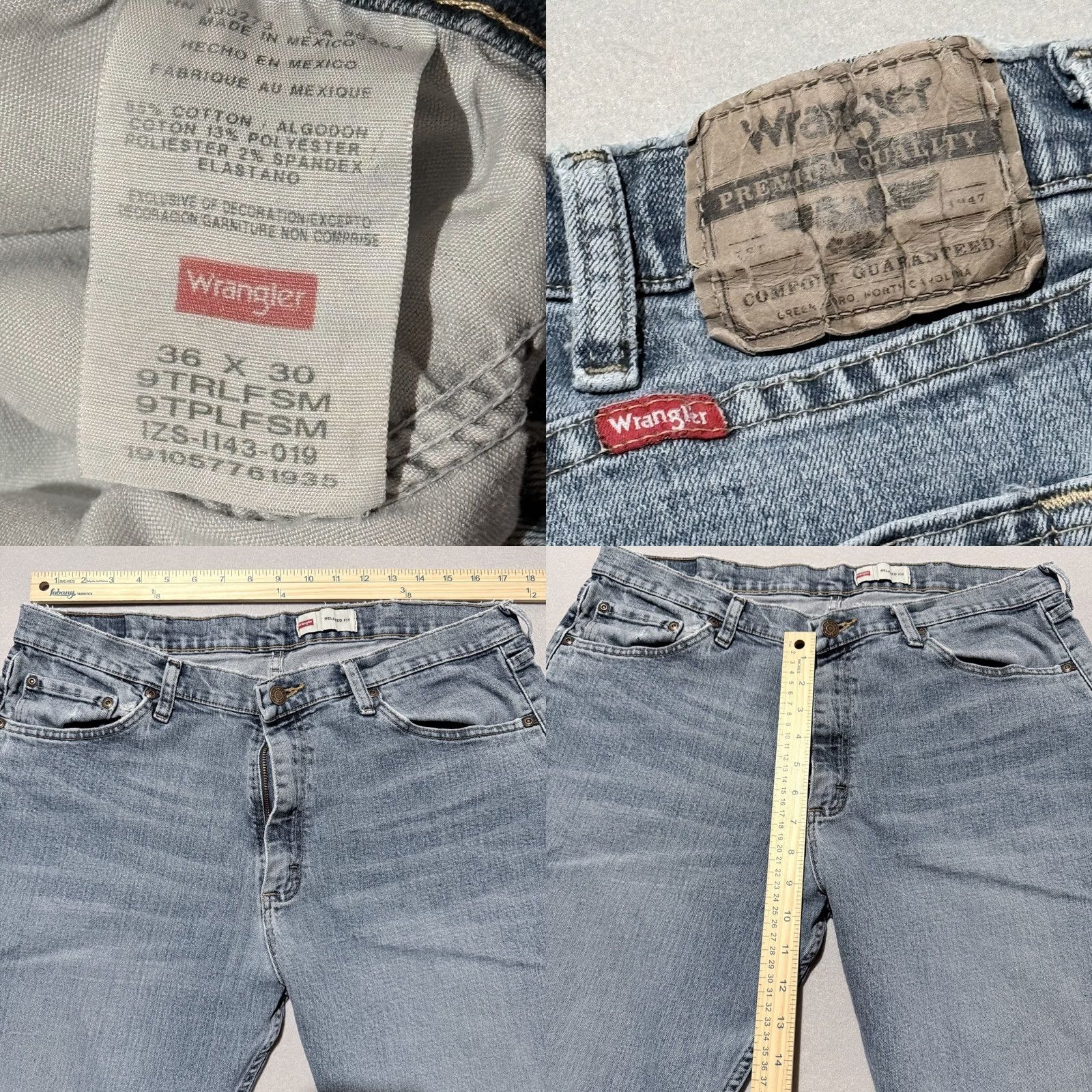Wrangler Wrangler Authentics Jeans Men Blue Relaxed-Fit Straight-Leg - 36x30 Size US 36 / EU 52 - 9 Thumbnail