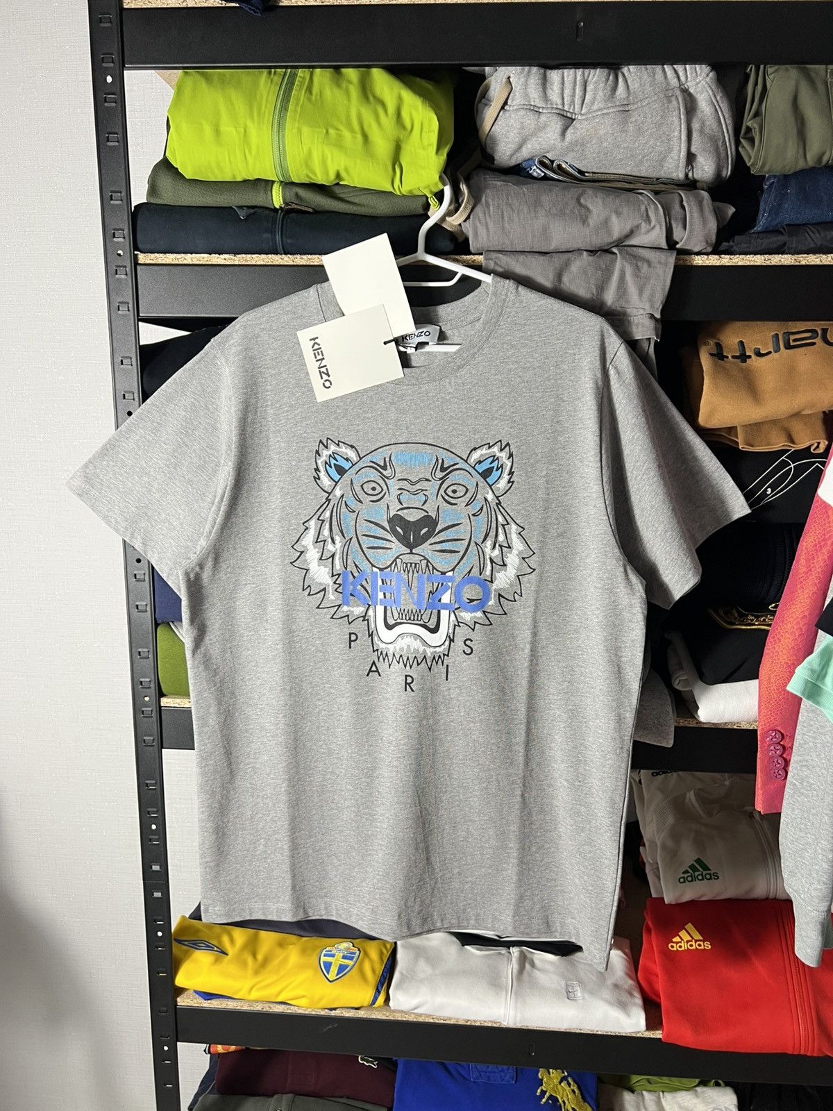 Kenzo Kenzo Tiger Logo T-Shirt Grey – Size M – New with Tags Size US M / EU 48-50 / 2 - 4 Thumbnail