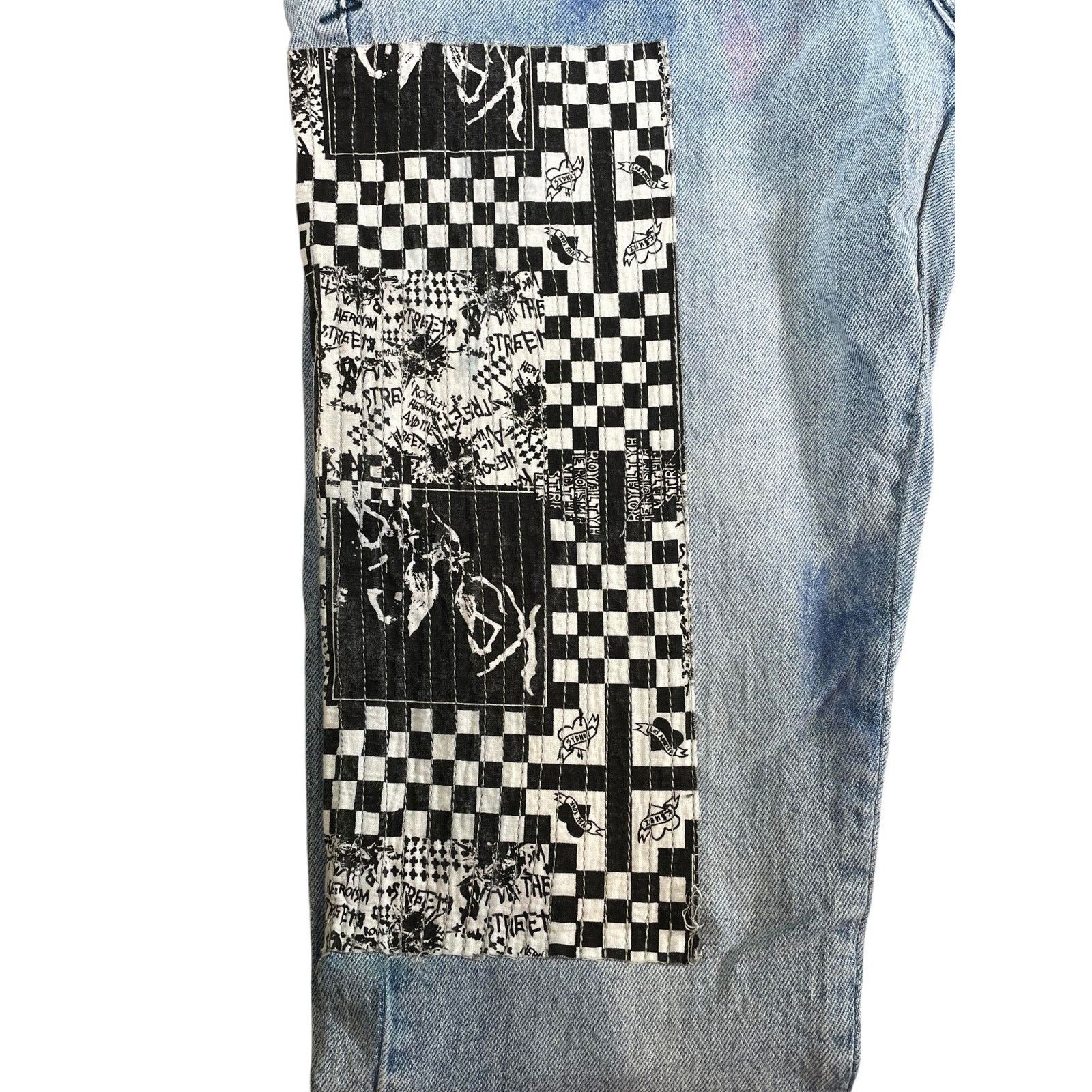 Ksubi Ksubi Red Patchwork Light Wash Jeans Size US 31 - 5 Thumbnail