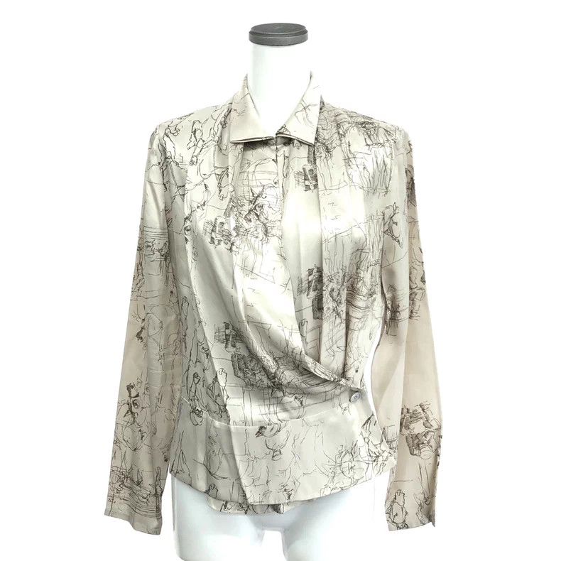 Hermes Hermes Silk Hand-drawn Pattern Blouse Size US XS / EU 42 / 0 - 1 Thumbnail