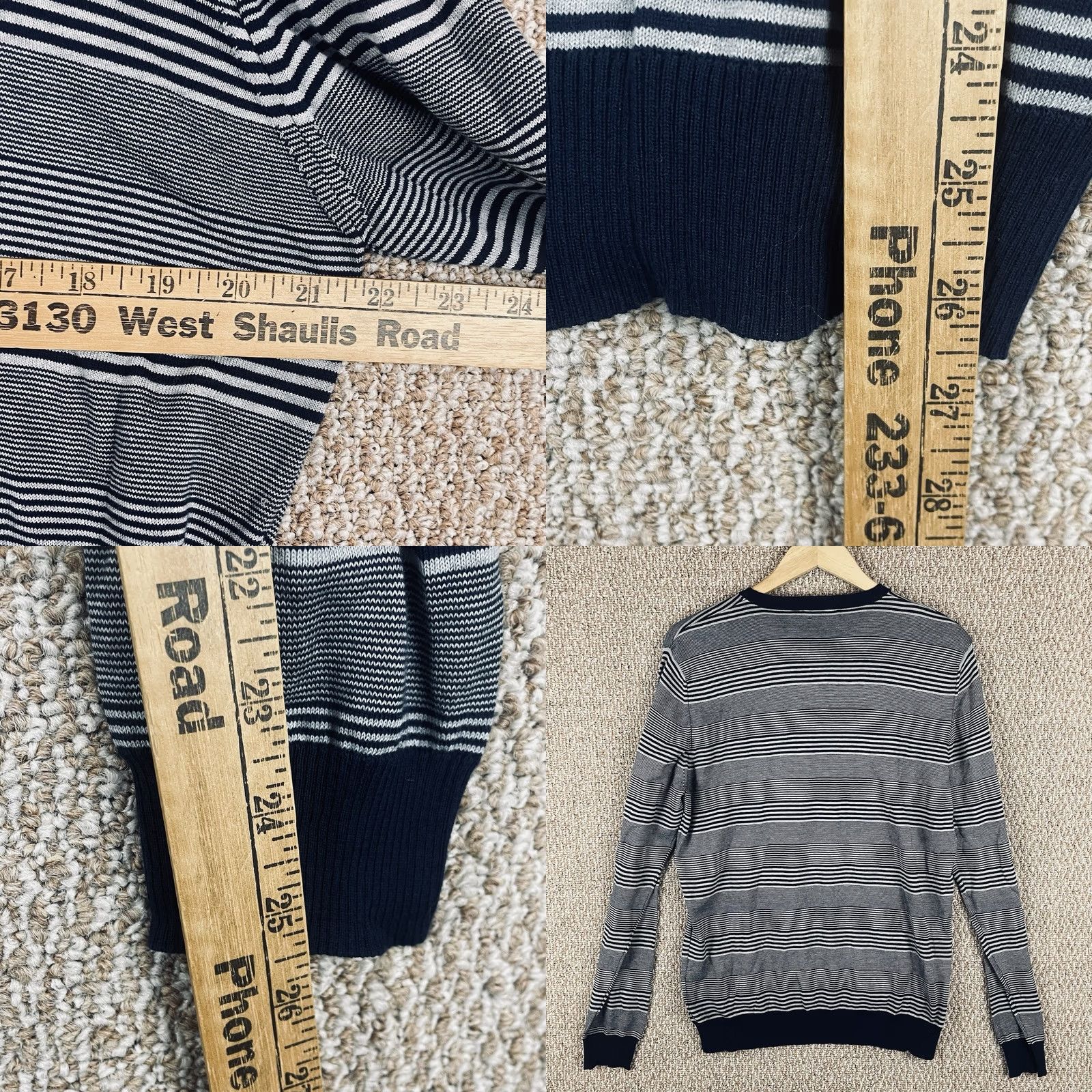 Psycho Bunny Psycho Bunny Sweater Mens M/L Crewneck Striped Multicolor Cotton Knit Pullover Size US M / EU 48-50 / 2 - 8 Thumbnail