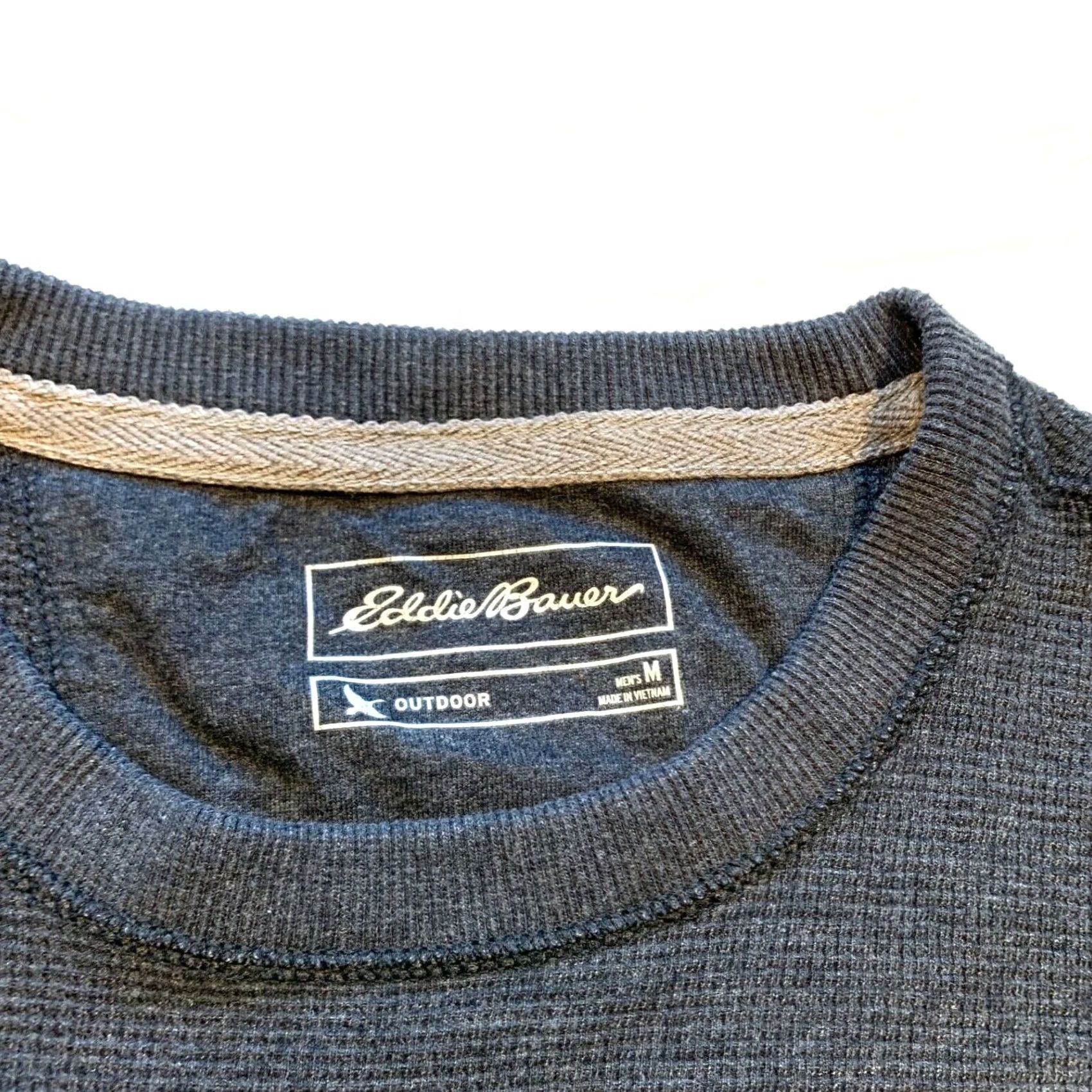 Eddie Bauer Eddie Bauer Outdoor Waffle Knit Thermal Pullover Sweater Crew Neck Gray M EUC Mens Shirt Size US M / EU 48-50 / 2 - 6 Thumbnail