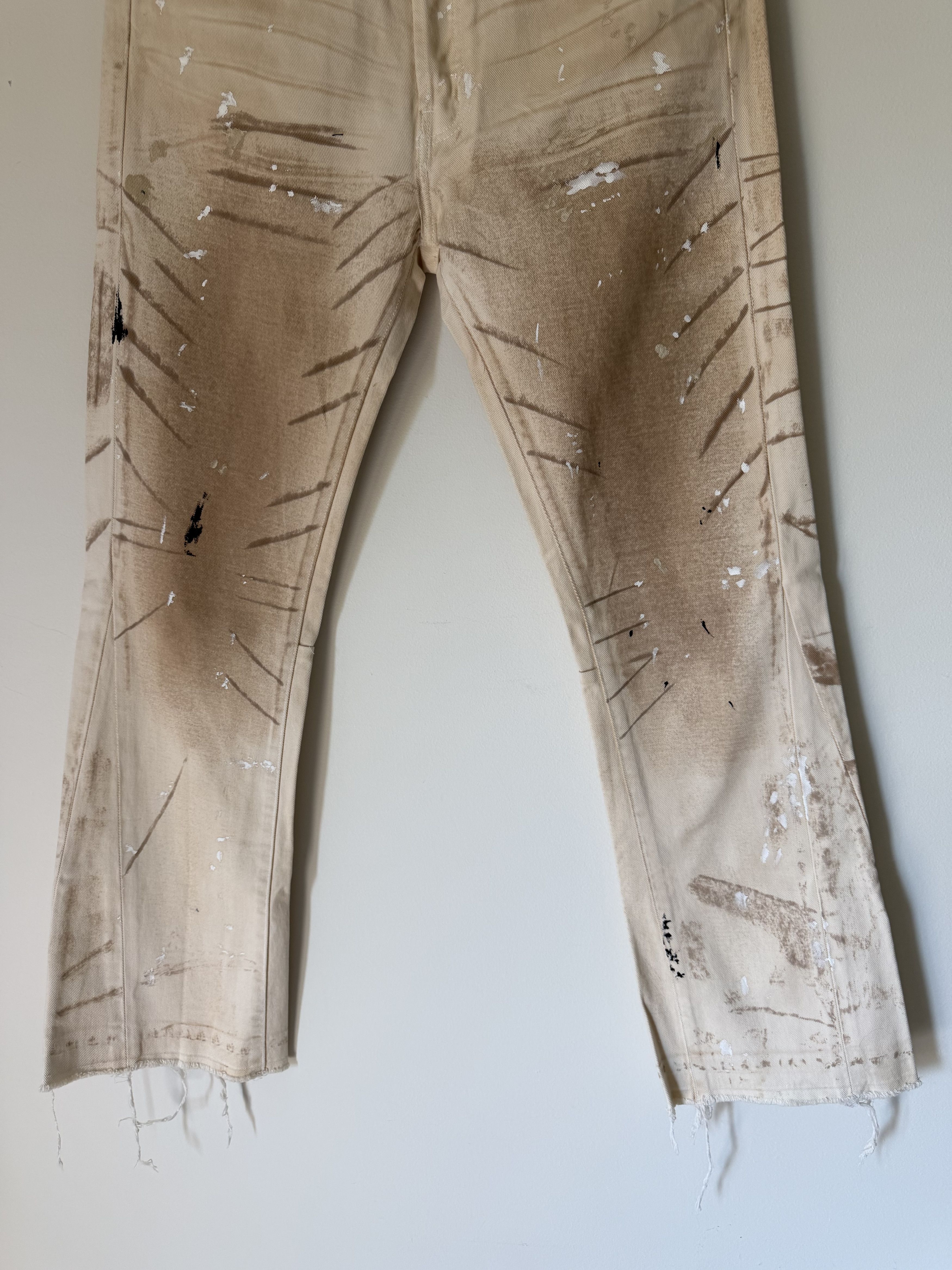 Gallery Dept. Gallery Dept. Brisko LA Flare Carpenter Pants Antique White Size US 34 / EU 50 - 3 Thumbnail