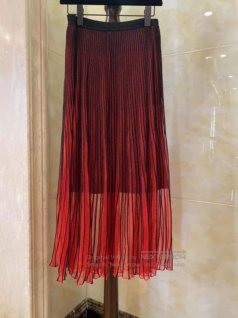 Balenciaga Balenciaga Red Half Skirt Size 35" - 4 Thumbnail