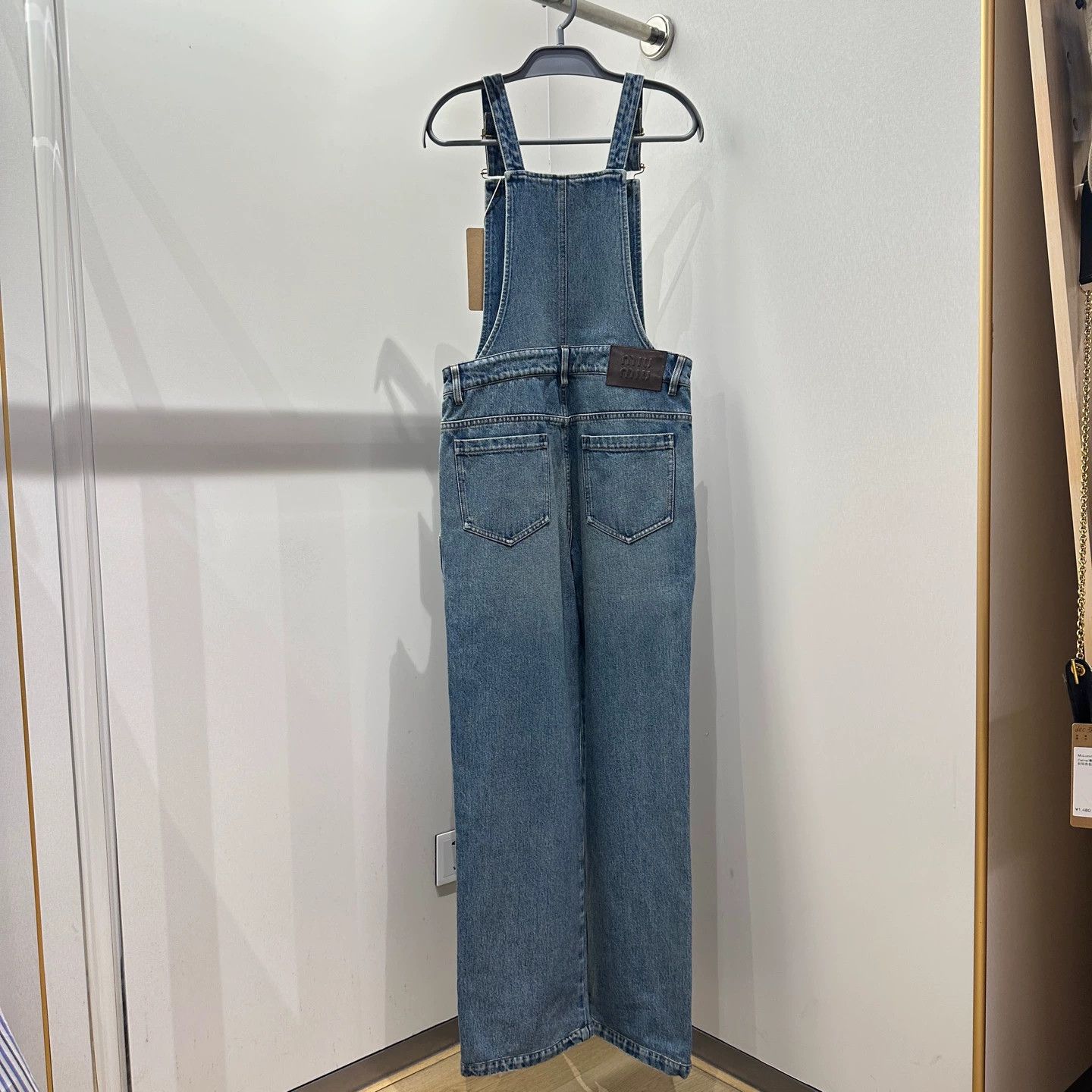 Miu Miu Miu Miu feb377 logo embroidery denim overalls 25 Size 25" / US 0 / IT 36 - 2 Thumbnail