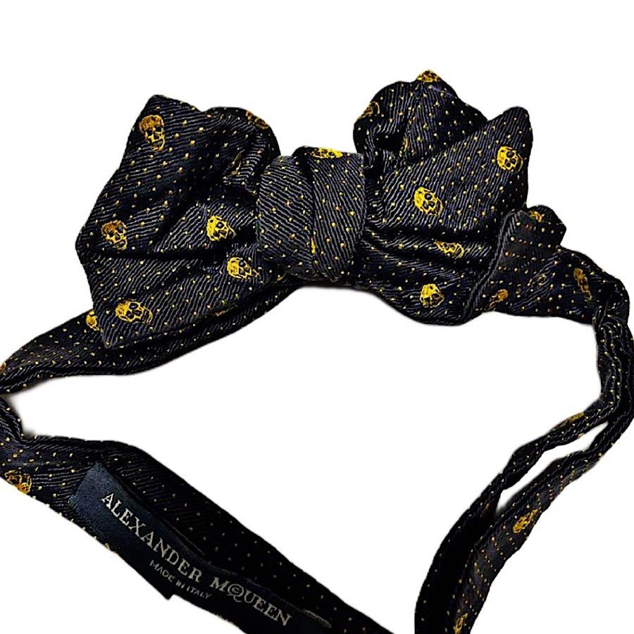 Alexander McQueen Authentic Alexander McQueen Silk Skull Bow Tie Size ONE SIZE - 2 Thumbnail