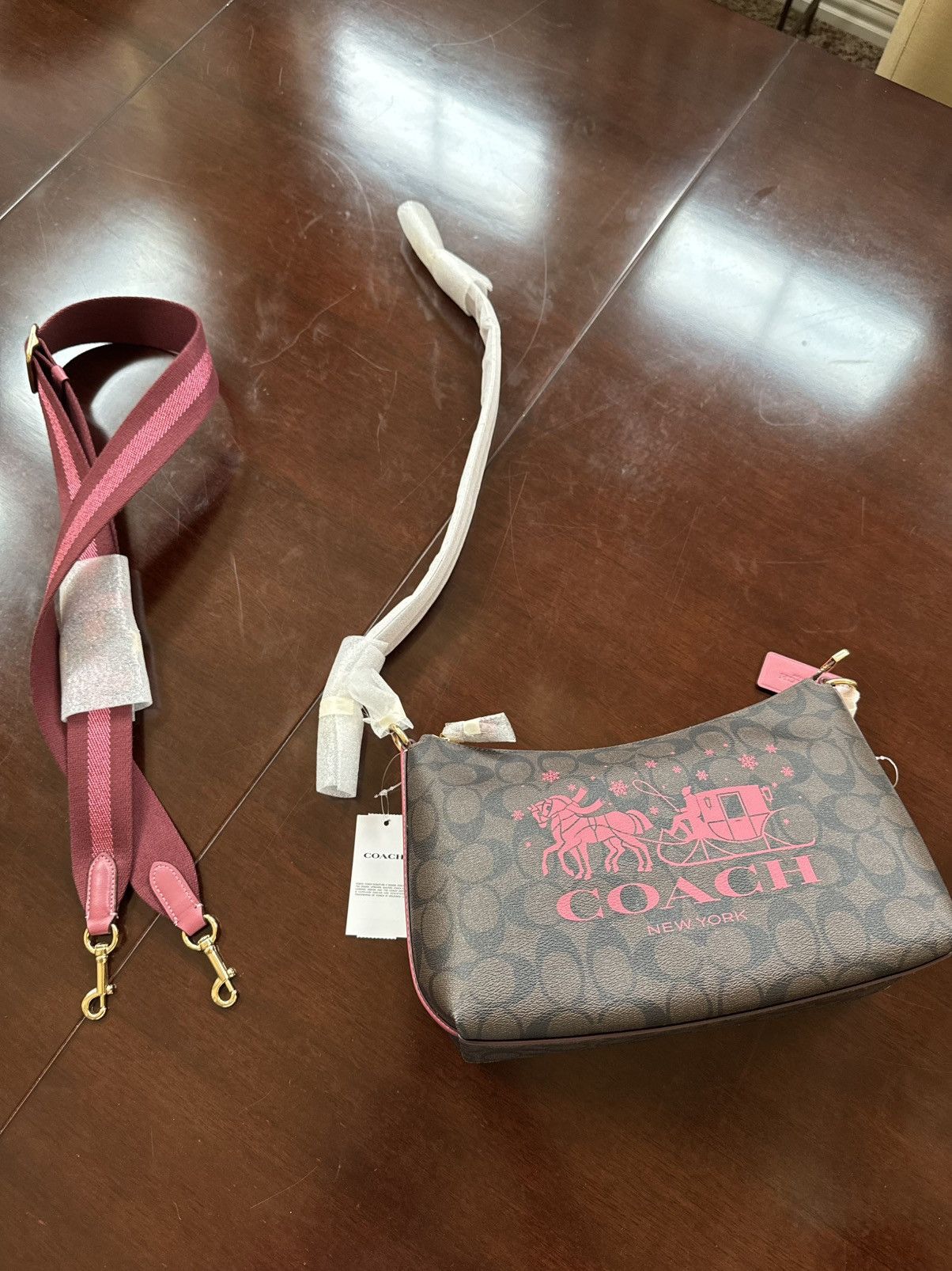 Coach Coach Clara Signature Canvas Horse Sleigh Shoulder Bag Size ONE SIZE - 1 Thumbnail
