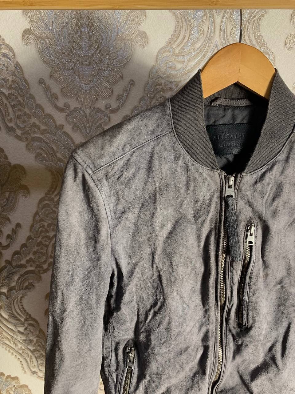 Allsaints × Vintage ALLSAINTS KEMBLE SUEDE LEATHER BOMBER MAN JACKET Y2K LUXURY Size US S / EU 44-46 / 1 - 3 Thumbnail