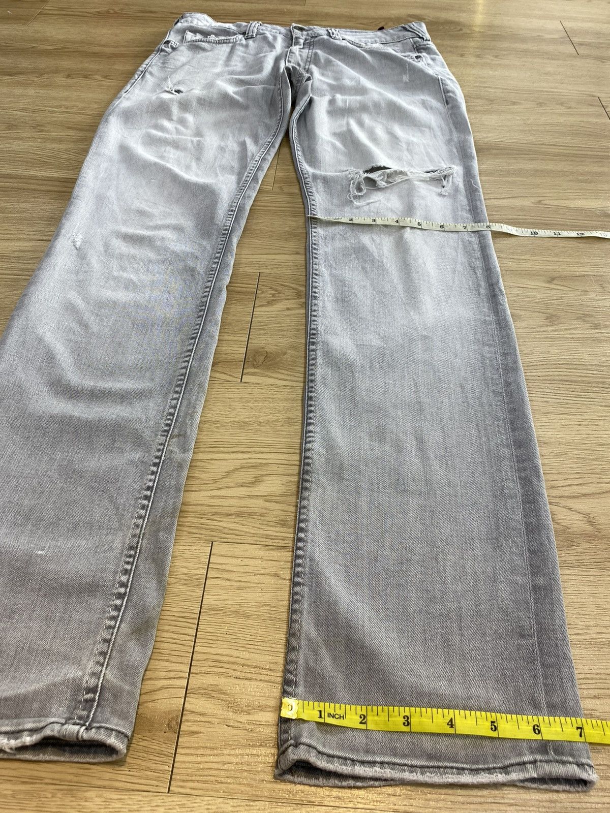 Japanese Brand Vintage Japanese Brand Straight Cut Faded Distressed Denim Size US 31 - 14 Thumbnail