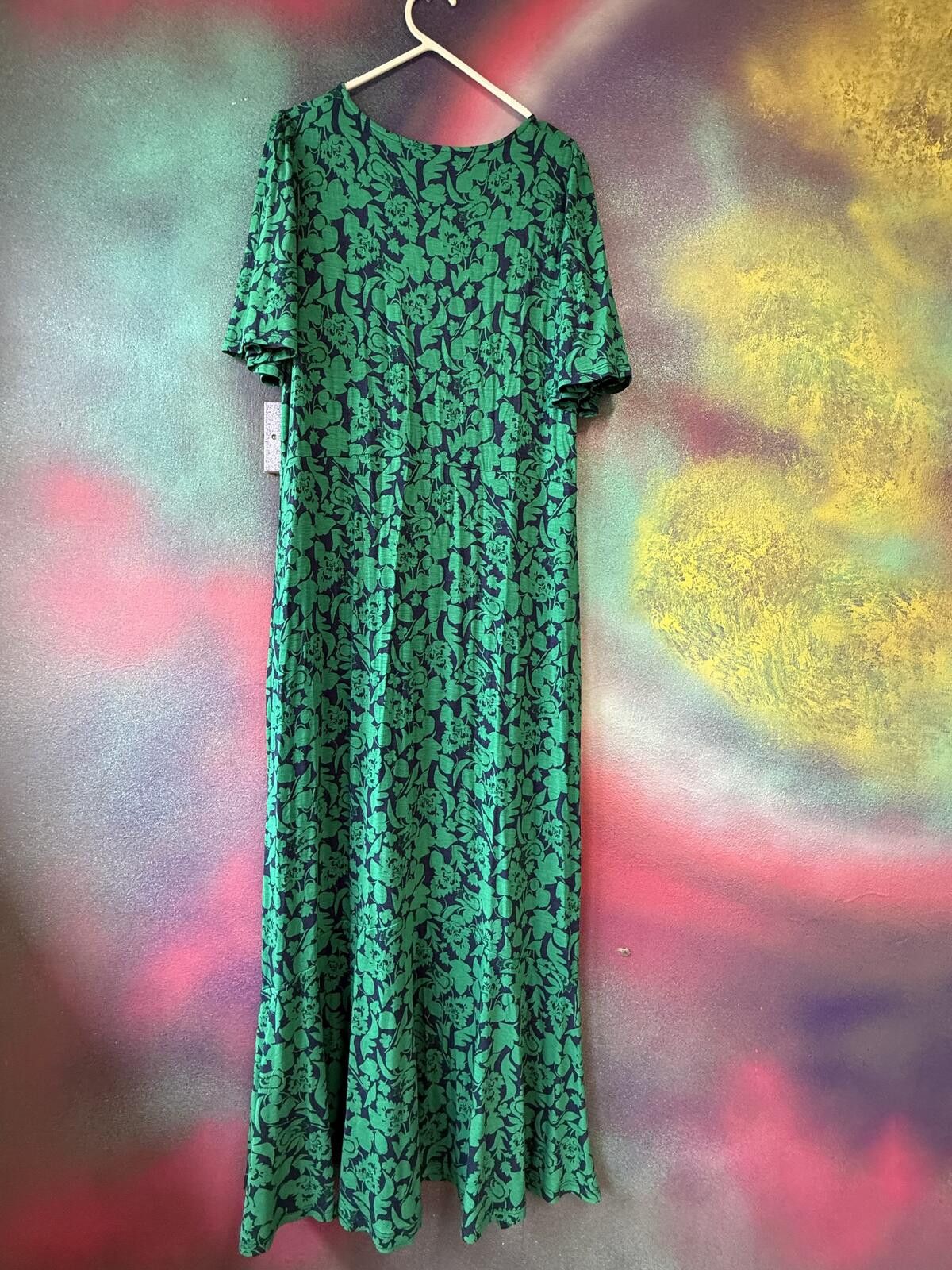 Other Boden Flippy Jersey Midi Dress in Meadow Green Floral Size XL / US 12-14 / IT 48-50 - 5 Thumbnail