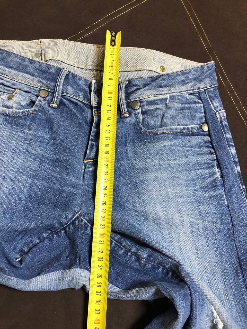 G-Star G Star Raw Jean Shorts Straight Denim Distressed Button Fly Size US 30 / EU 46 - 8 Thumbnail