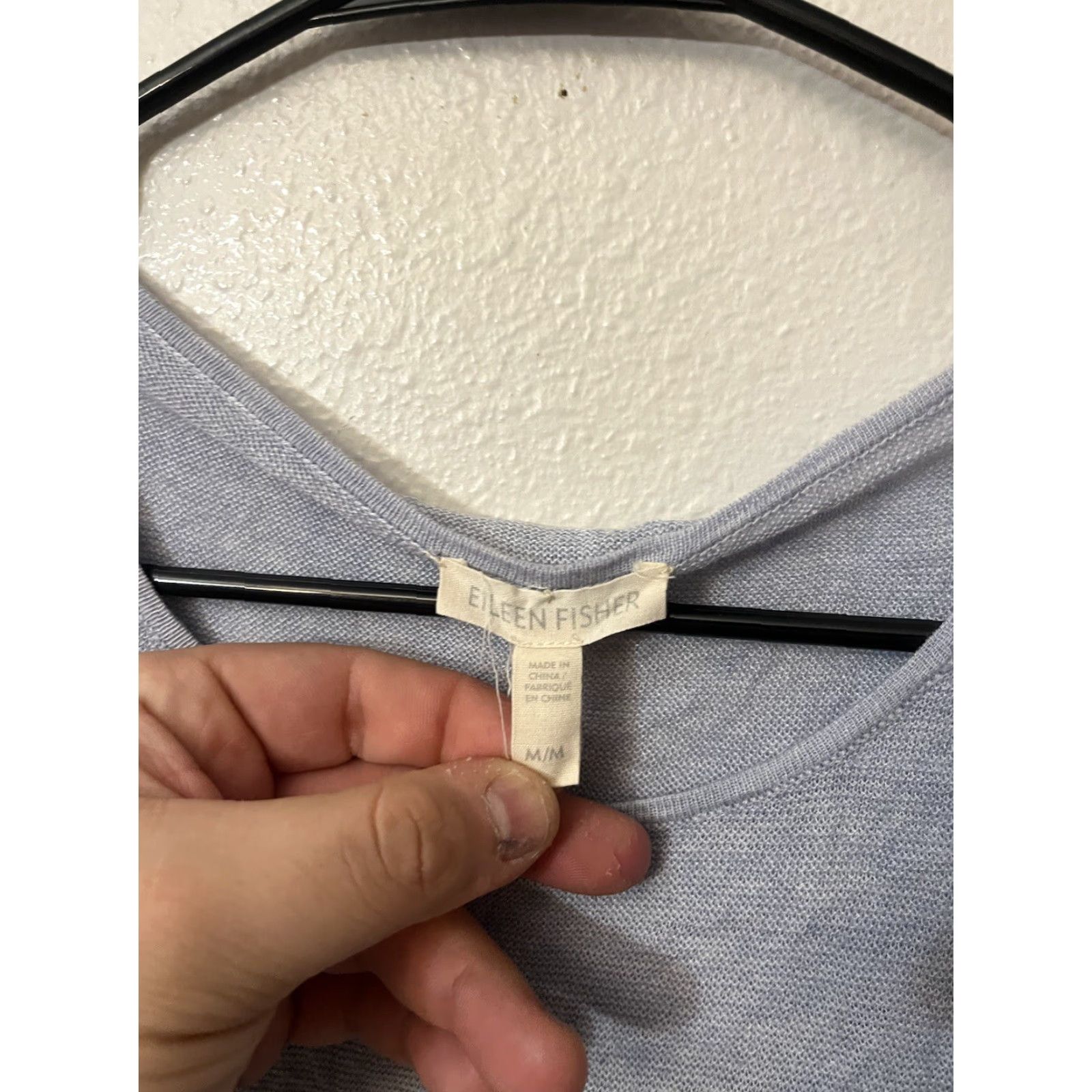 Eileen Fisher Eileen Fisher Light Blue Tunic Shirt M Roundneck Long Sleeve Cotton Silk Tencel Organic Fine Knit Boxy Womens Size M / US 6-8 / IT 42-44 - 3 Thumbnail