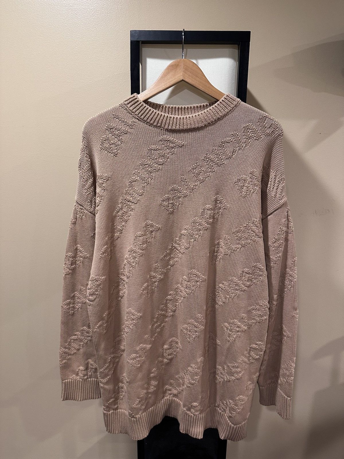 Balenciaga Monogram Jacquard Intarsia Logo Knitted Sweater