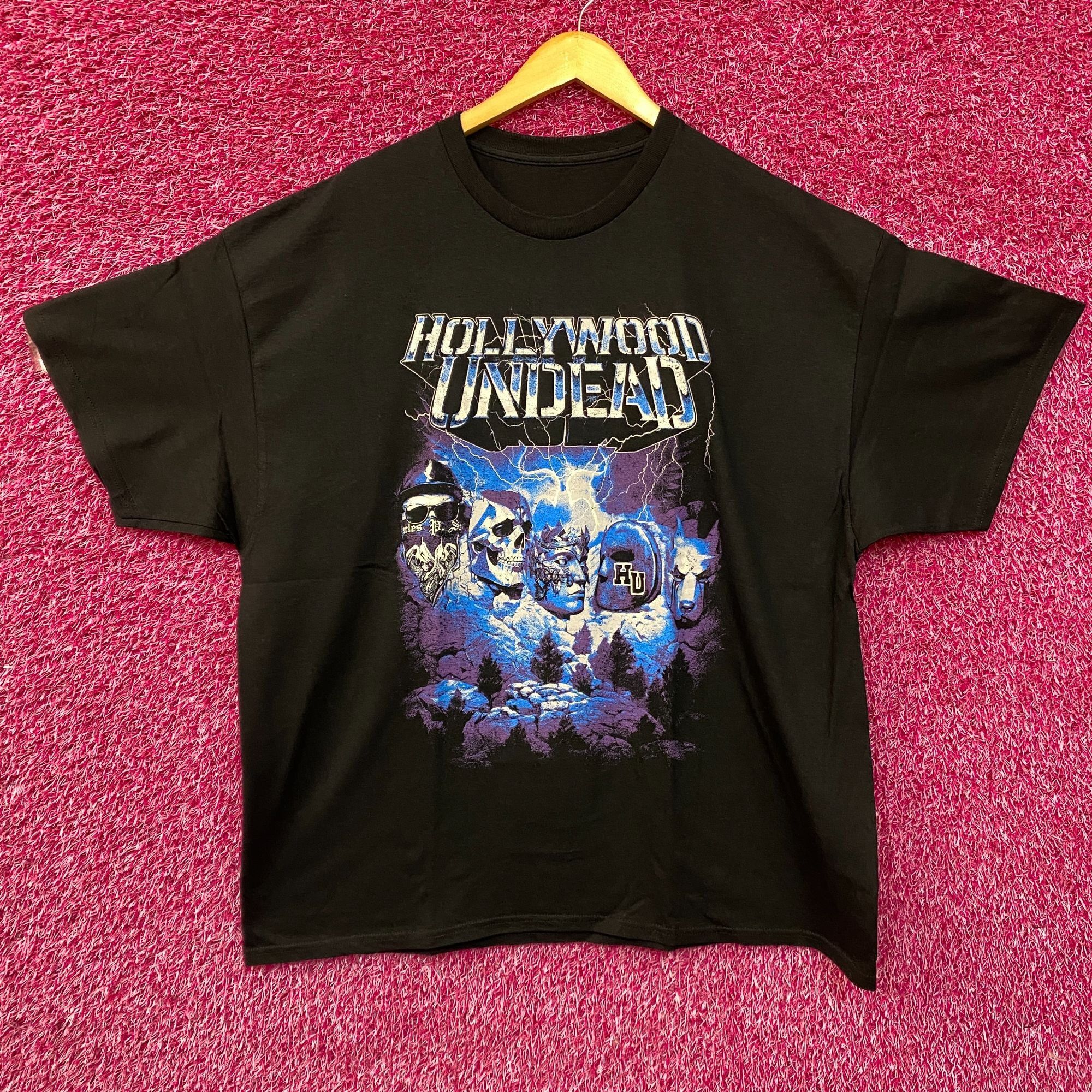 Band Tees Hollywood Undead Mount Crushmore Black T-Shirt XXL Size US XXL / EU 58 / 5 - 1 Thumbnail