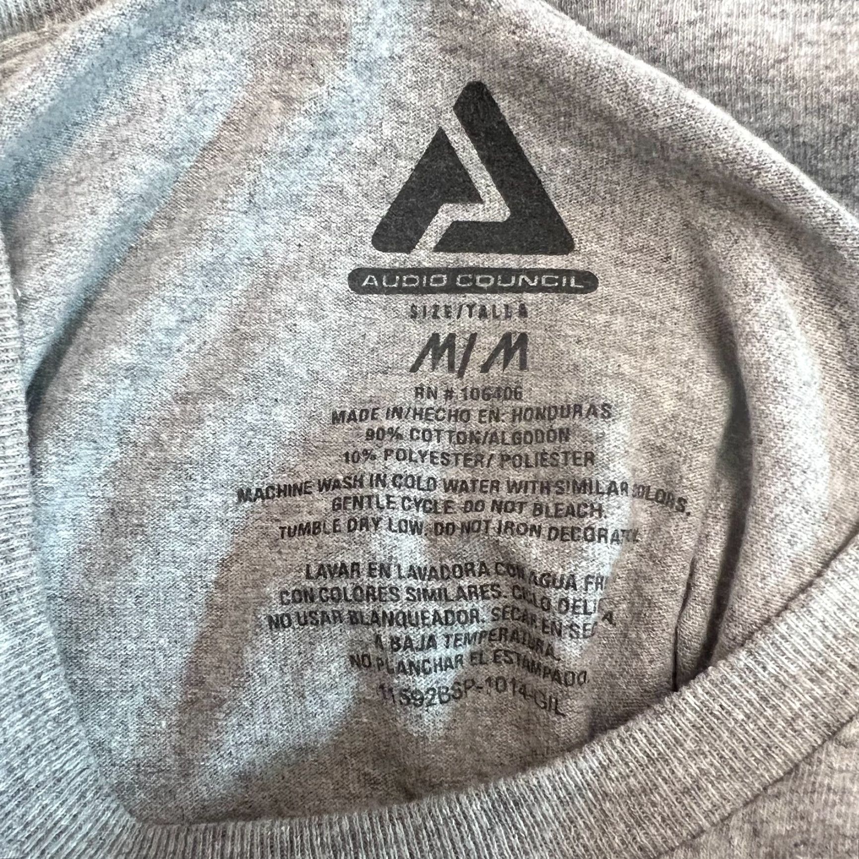 Vintage Audio Council Mens T Shirt Crew Neck Skull Graphic Print Gray M Size US M / EU 48-50 / 2 - 5 Thumbnail
