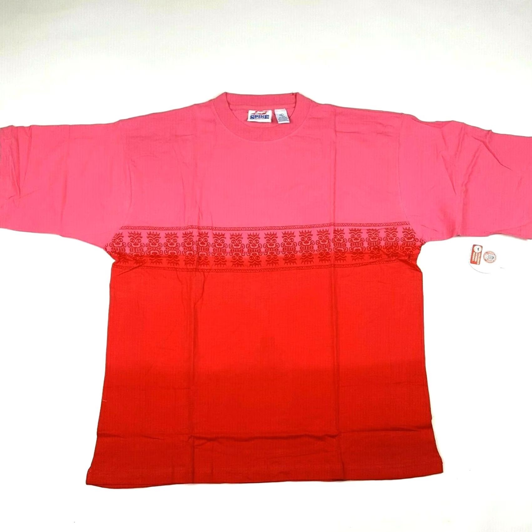 Vintage VINTAGE 90s Pink Tribal Tie-Dye Men's XL Hawaiian Aztec Sports T Shirt Size US XL / EU 56 / 4 - 2 Thumbnail