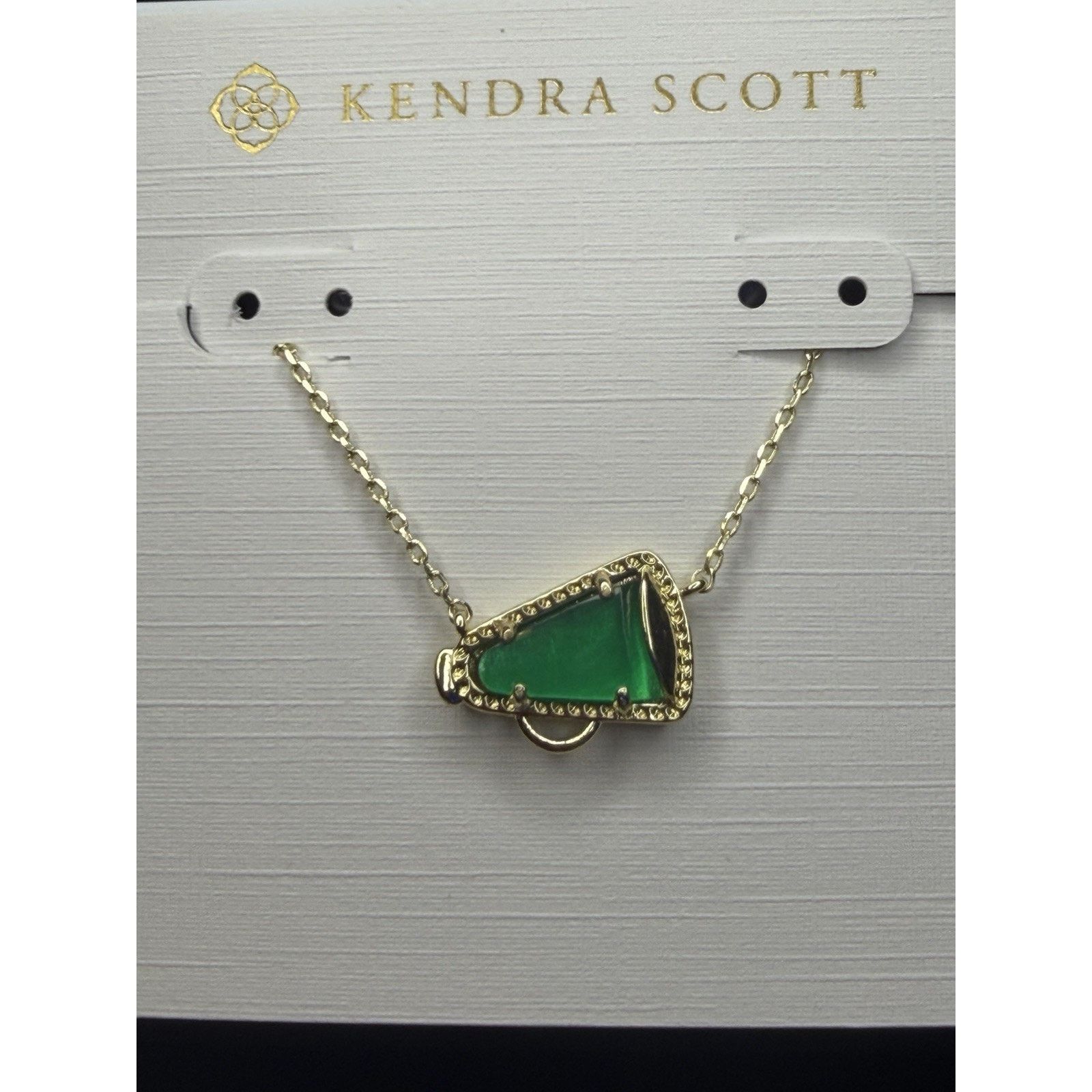 Kendra Scott Kendra Scott Cheer Gold Short Pendant Necklace Emerald NEW Size ONE SIZE - 5 Thumbnail