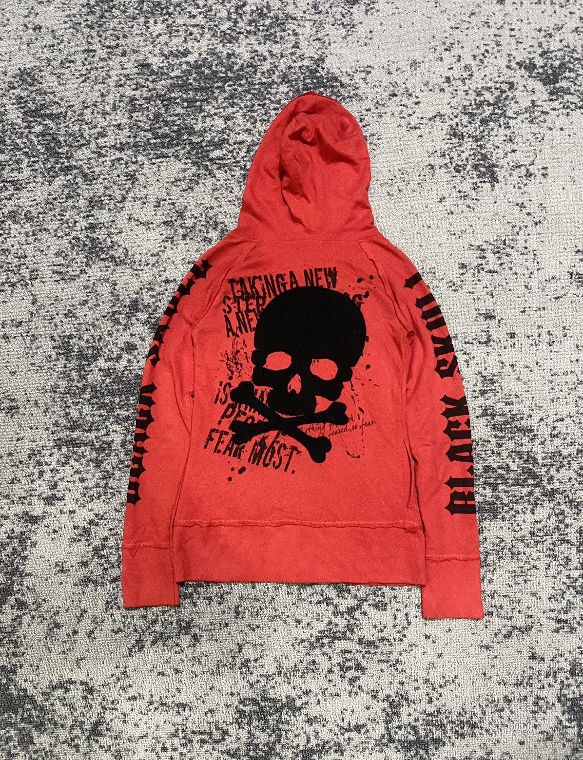 Y2k Sky bomber skull fsixwasnine zip hoodie